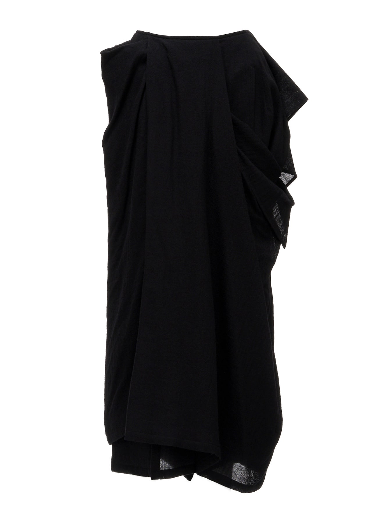 SOFT WOOL R SLIT LAYERED SKIRT
