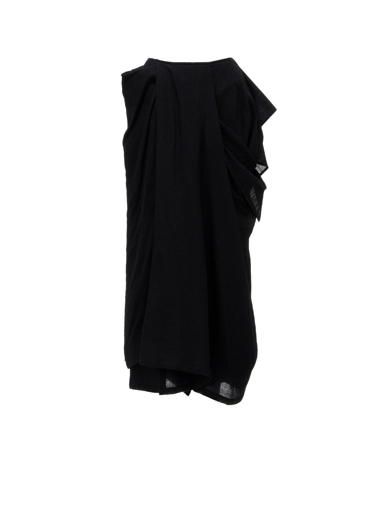 SOFT WOOL R SLIT LAYERED SKIRT
