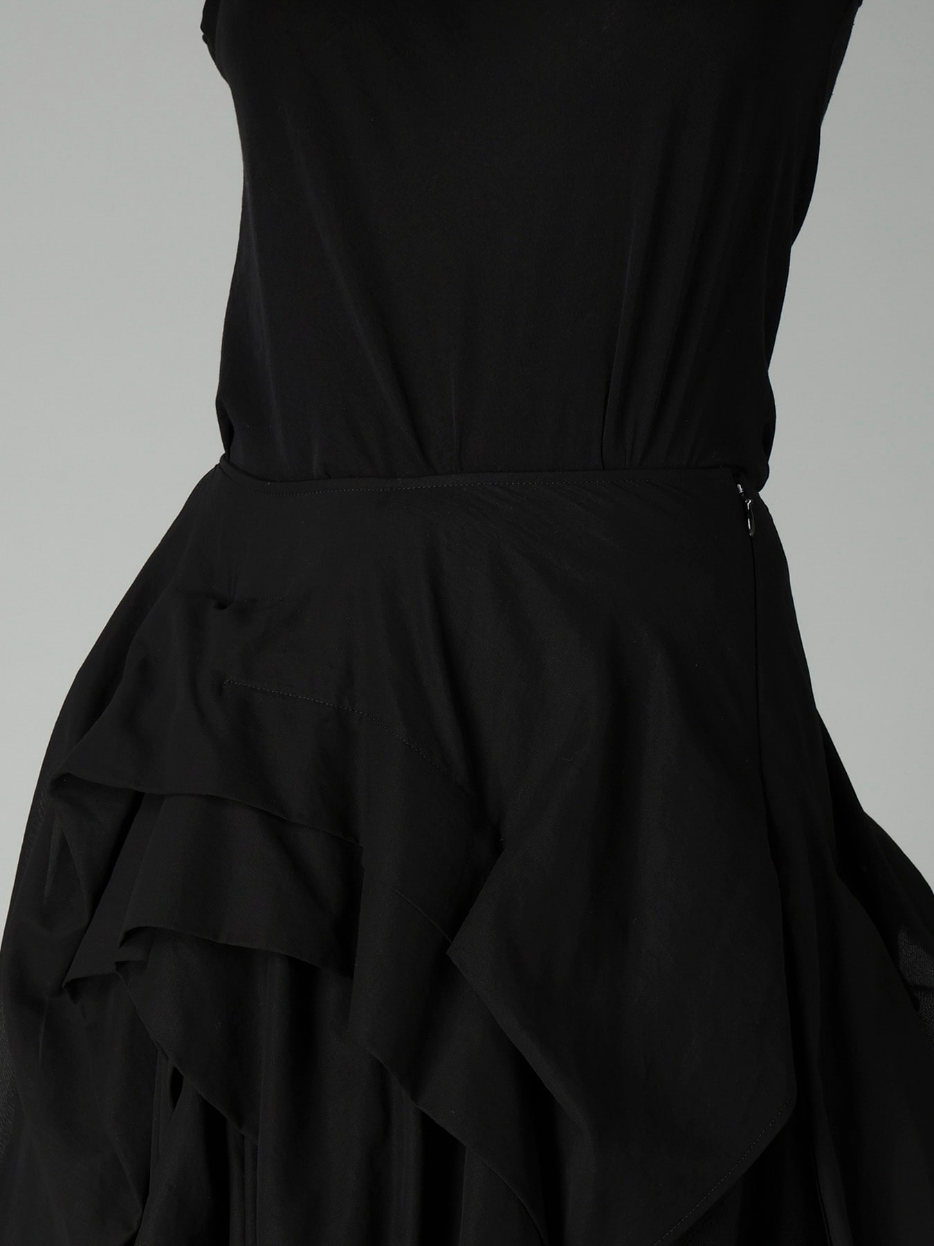 W/Li TWILL TUCKED VOLUMINOUS SKIRT