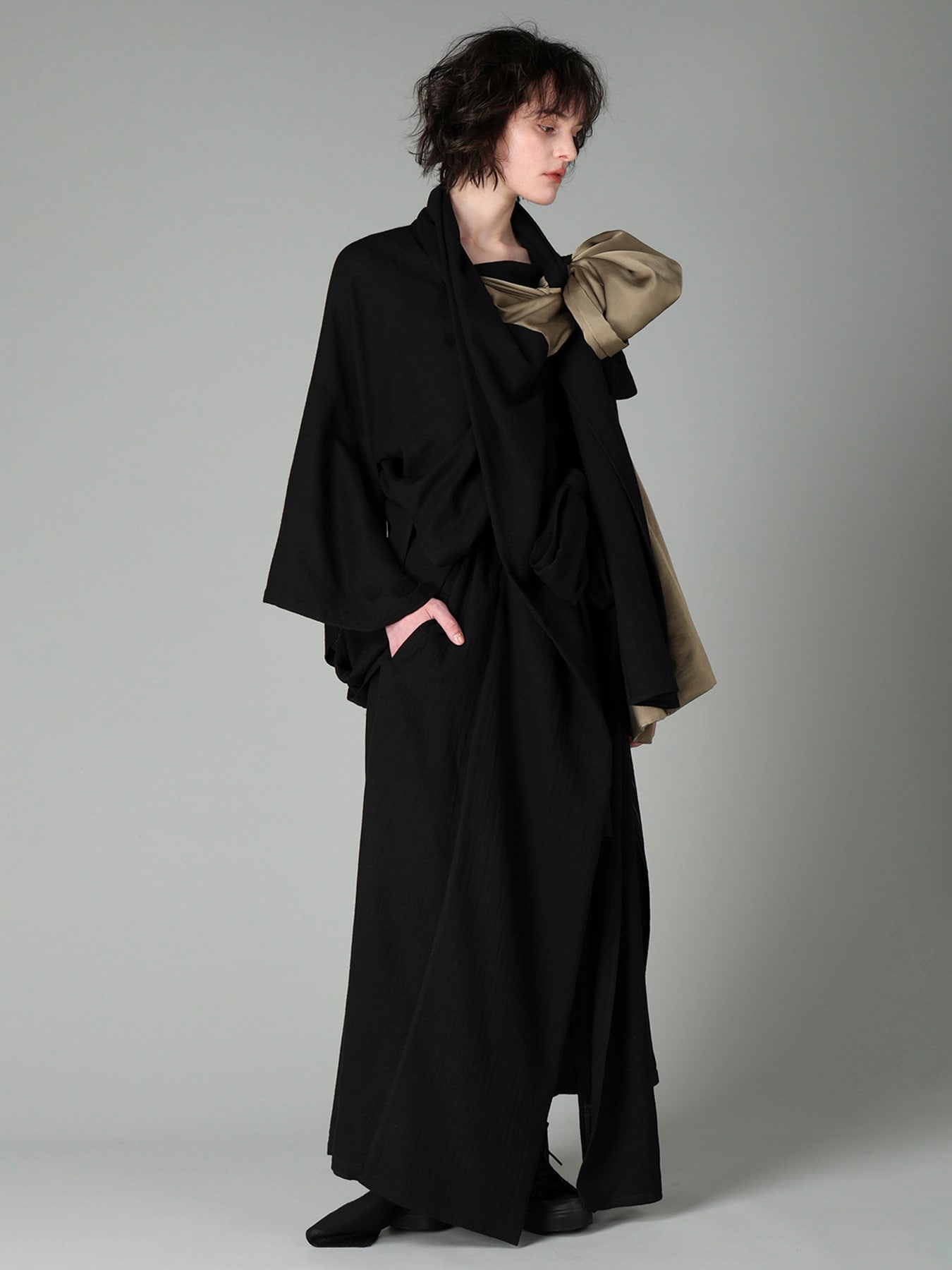 SOFT WOOL L DOUBLE LAYERED SKIRT