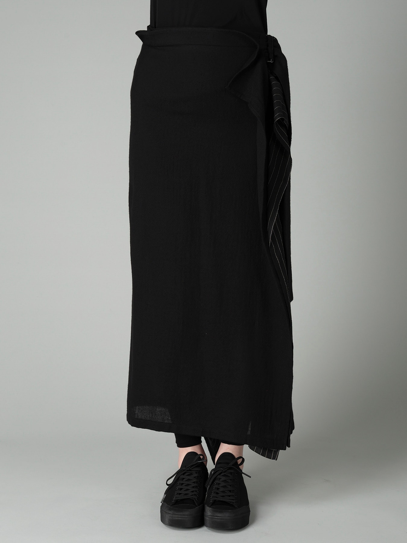 SOFT WOOL L DOUBLE LAYERED SKIRT