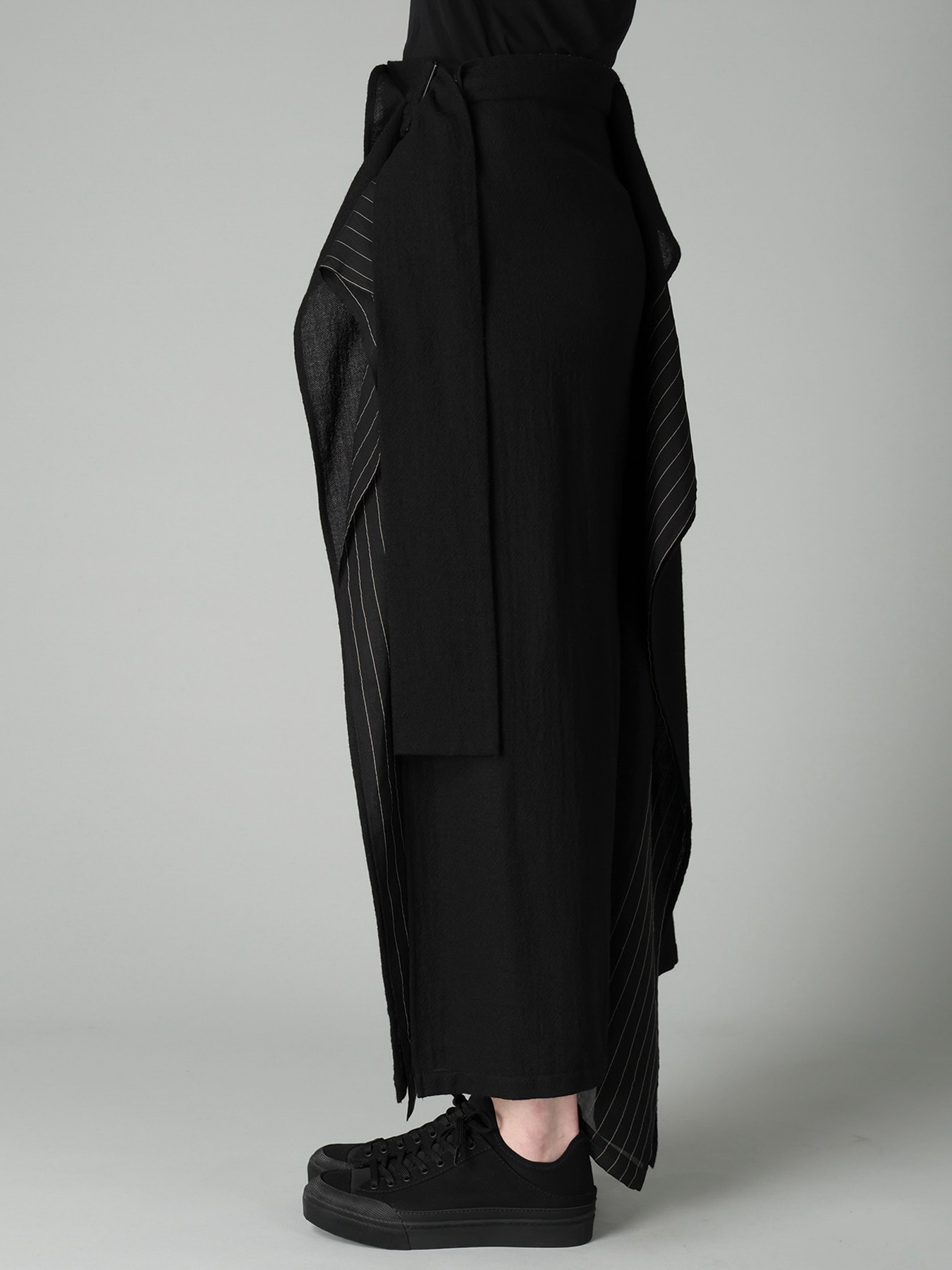 SOFT WOOL L DOUBLE LAYERED SKIRT