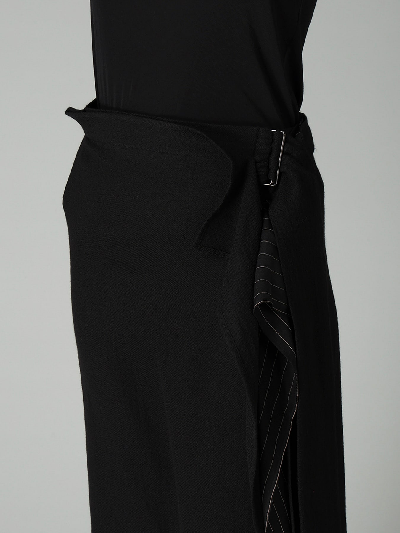 SOFT WOOL L DOUBLE LAYERED SKIRT