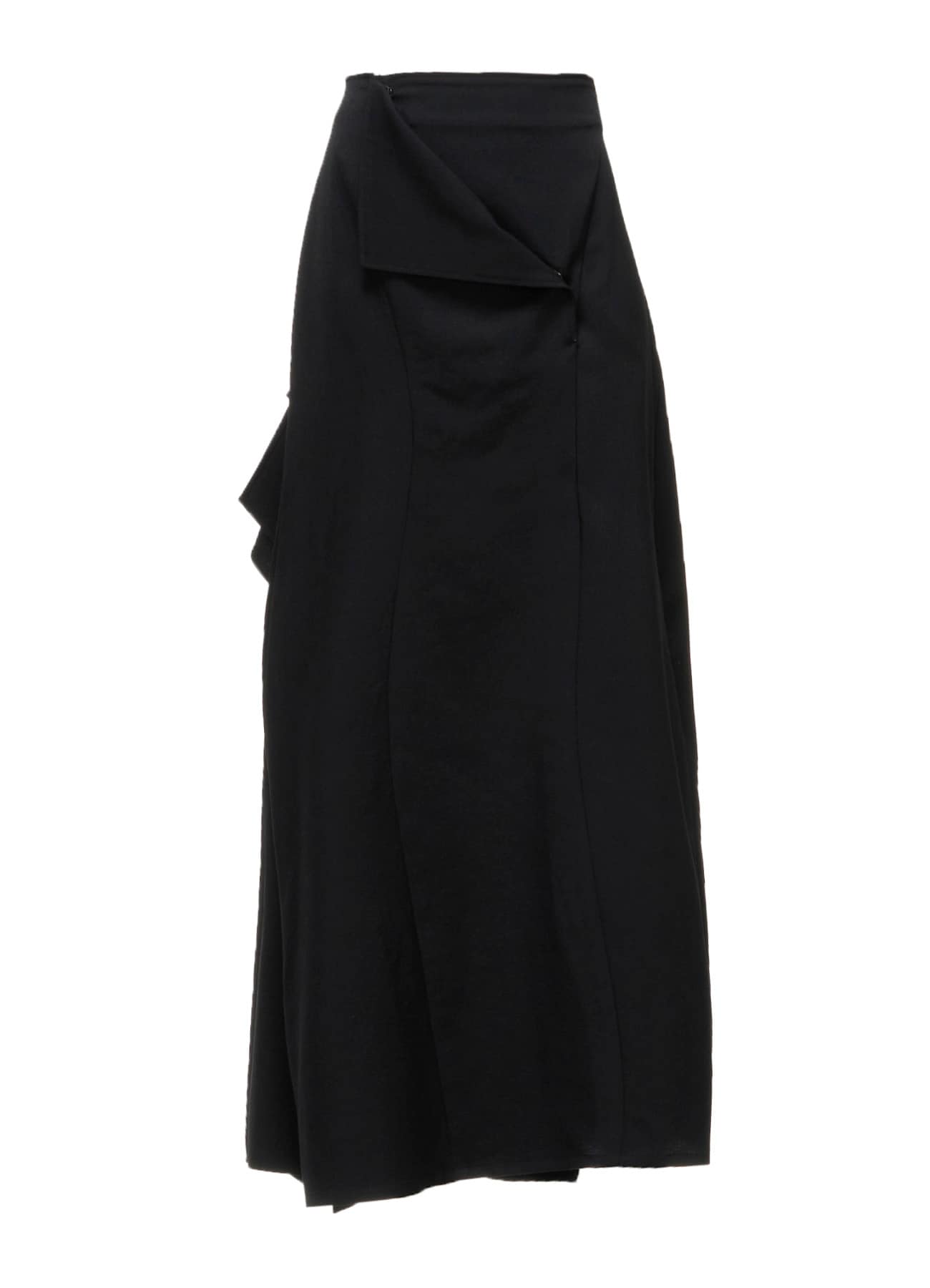 GABARDINE B DRAPED HIGH-WAIST SKIRT