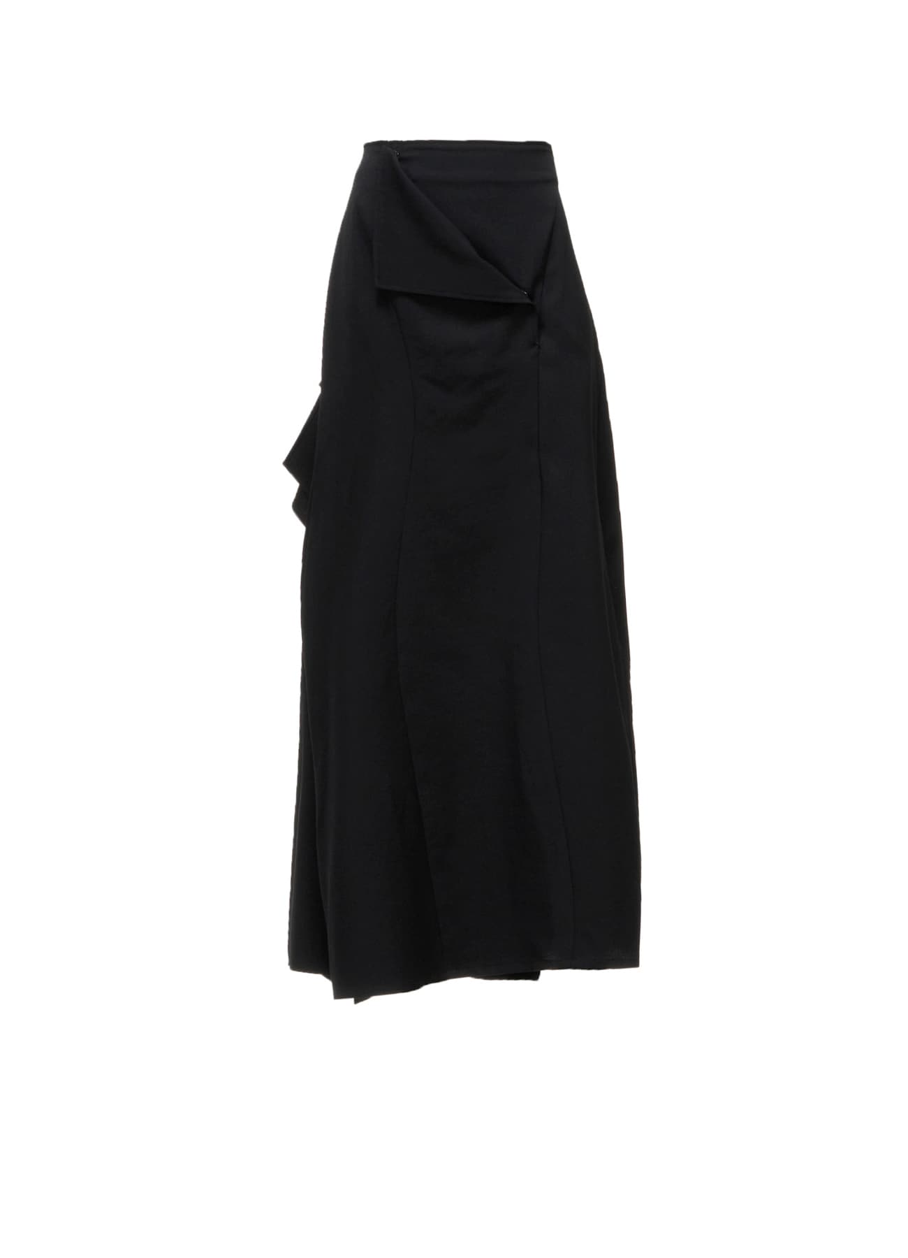 GABARDINE B DRAPED HIGH-WAIST SKIRT