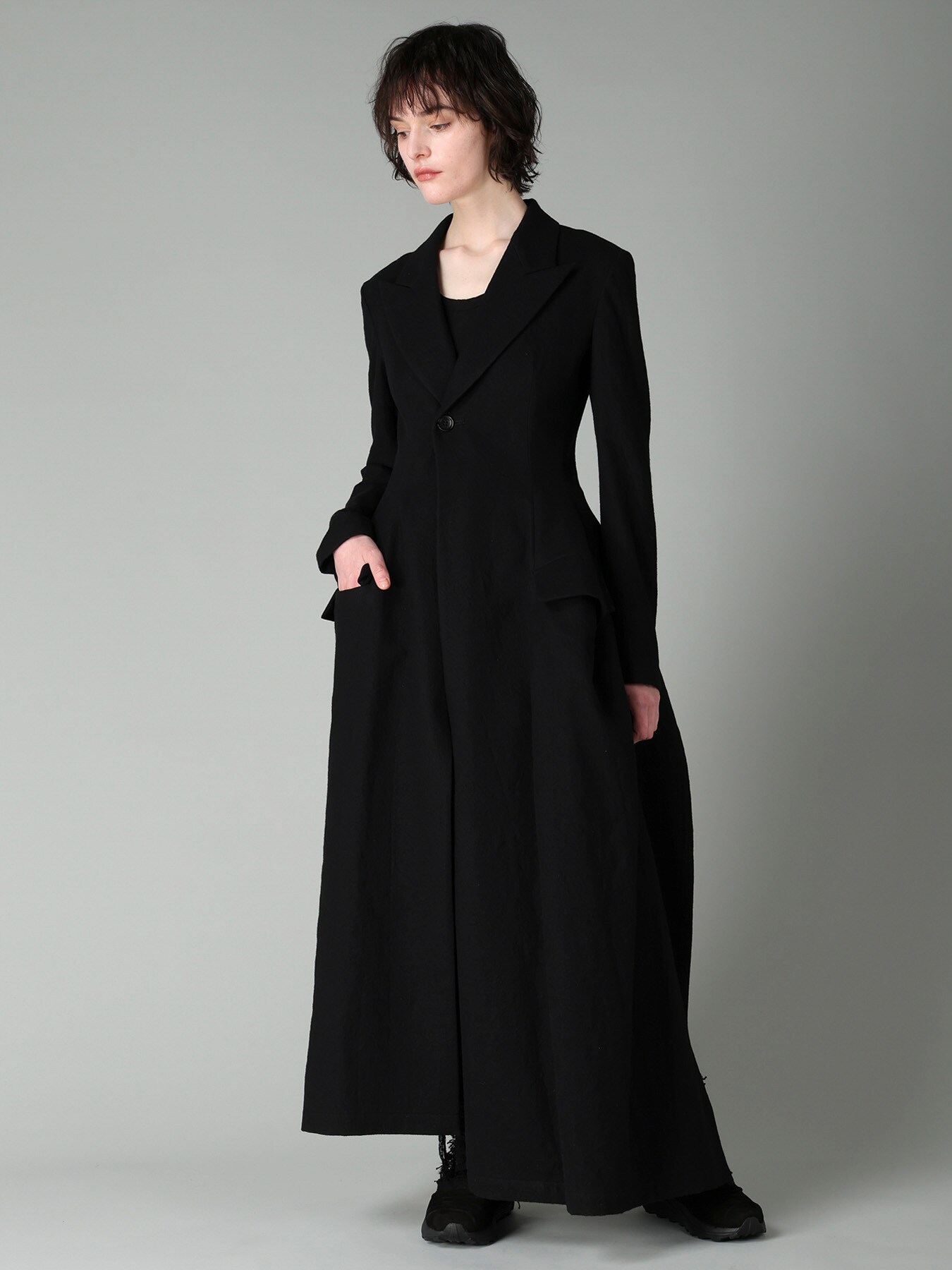 MILLED GABARDINE L DRAPED SKIRT