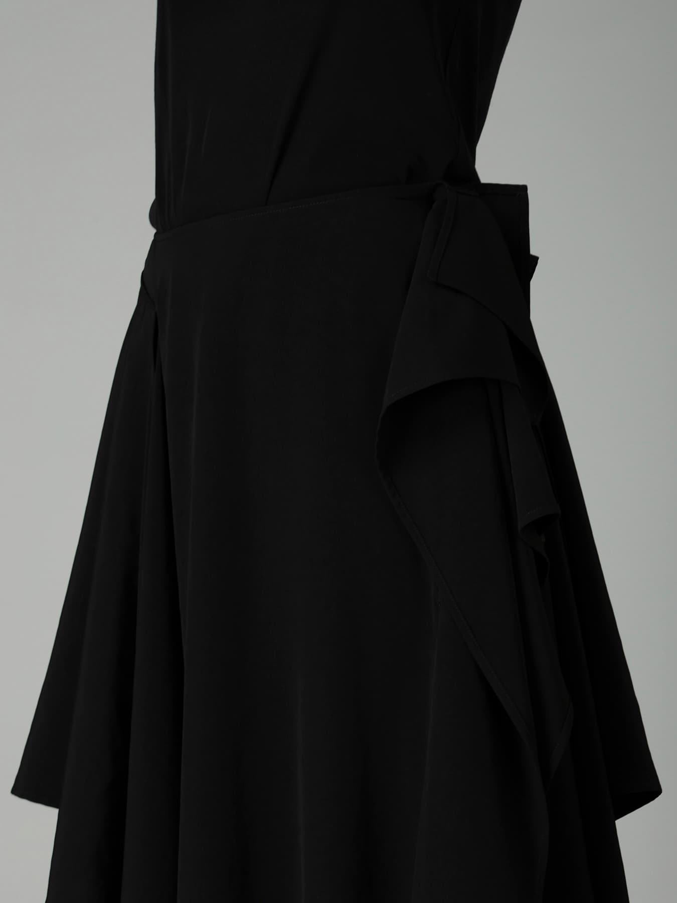 Ta/Pe CREPE DE CHINE DRAPED SKIRT