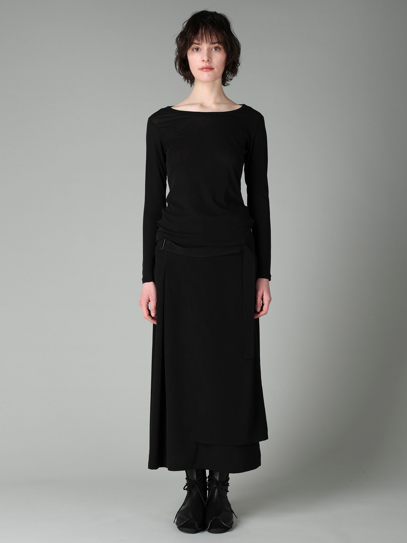 80/-HIGH TWISTED SINGLE JERSEY LONG SLV ROUND NECK T