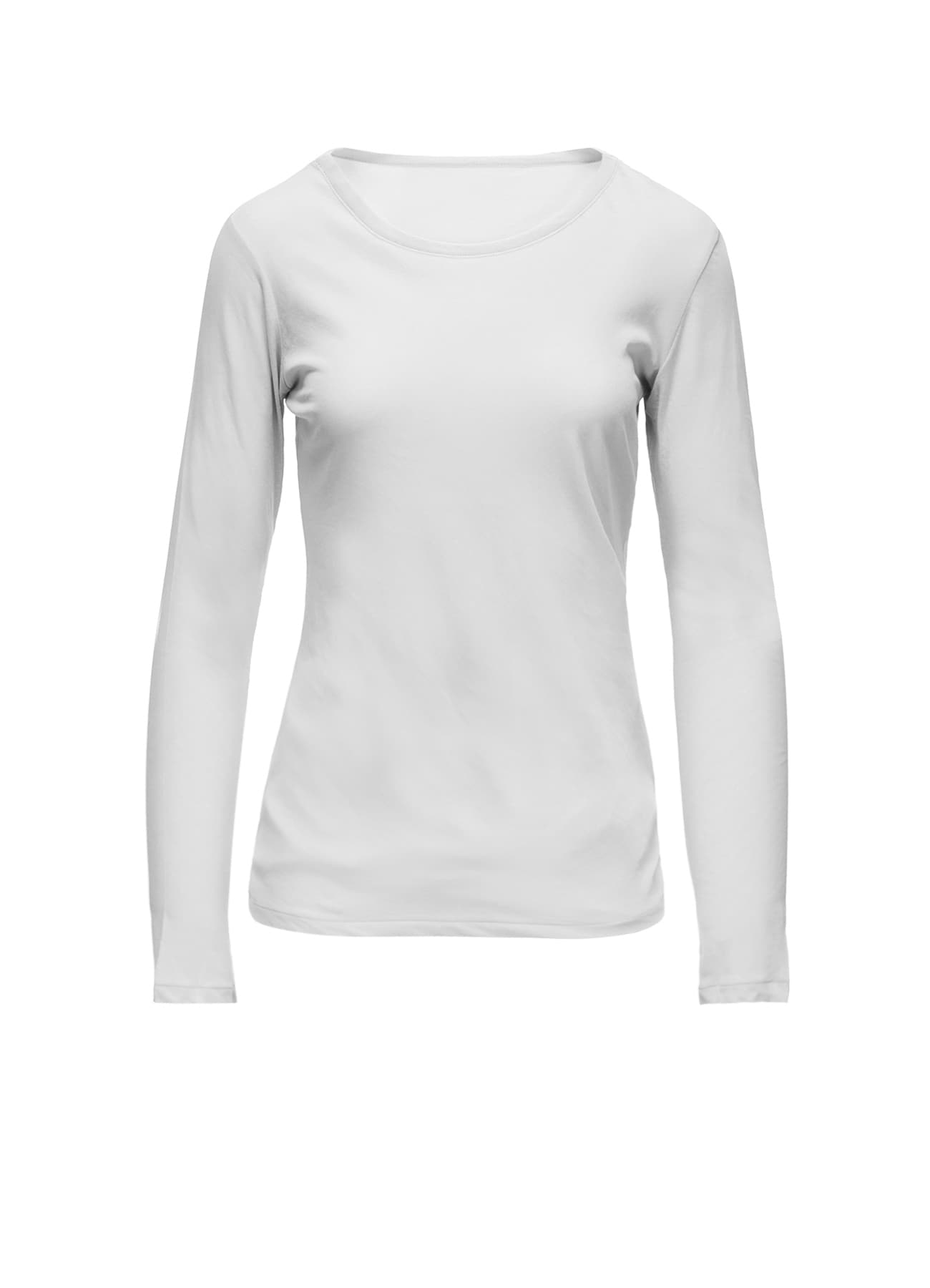 80/-HIGH TWISTED SINGLE JERSEY LONG SLV ROUND NECK T