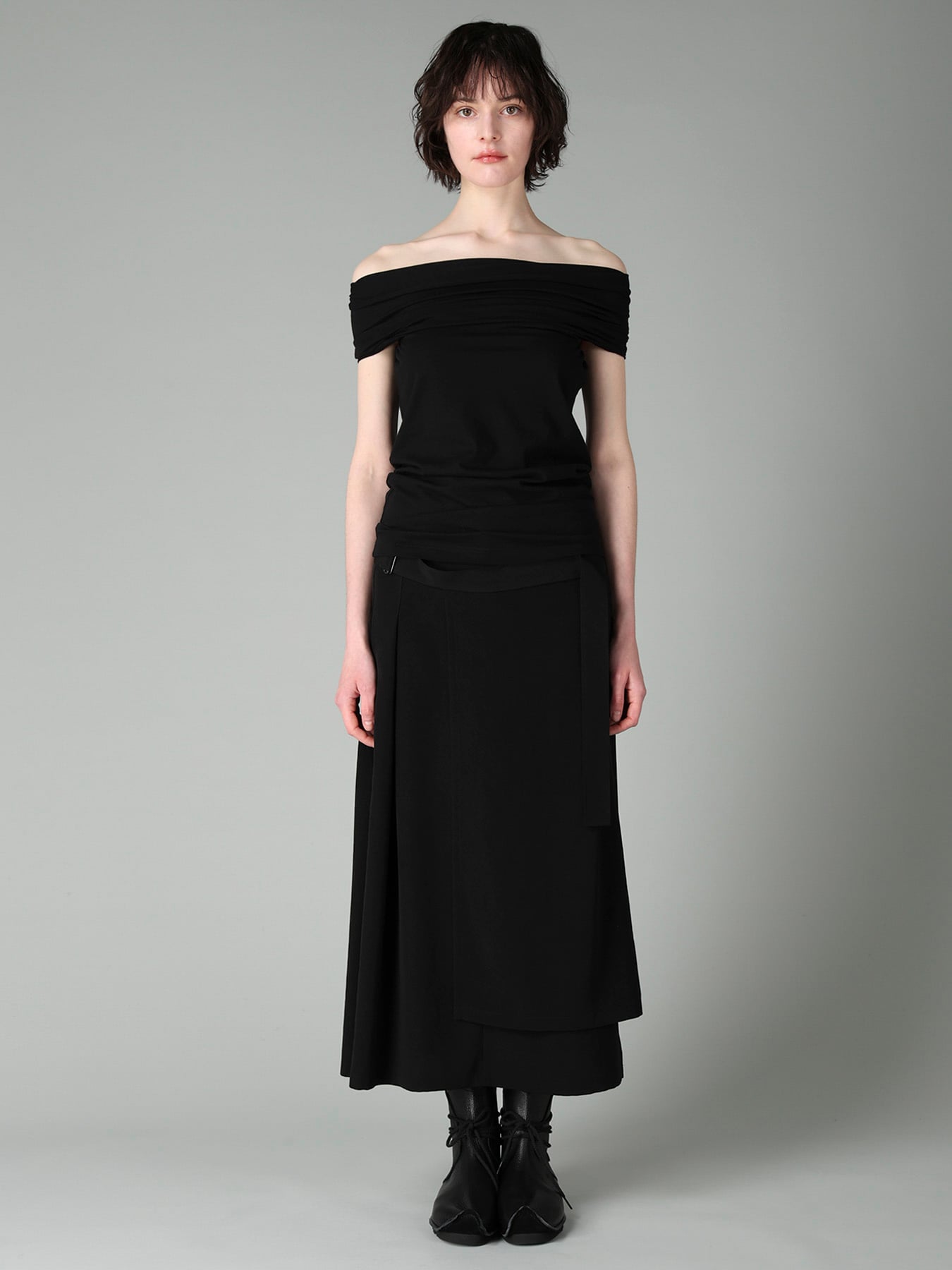 30/-COTTON SINGLE JERSEY OFF-SHOULDER TOP