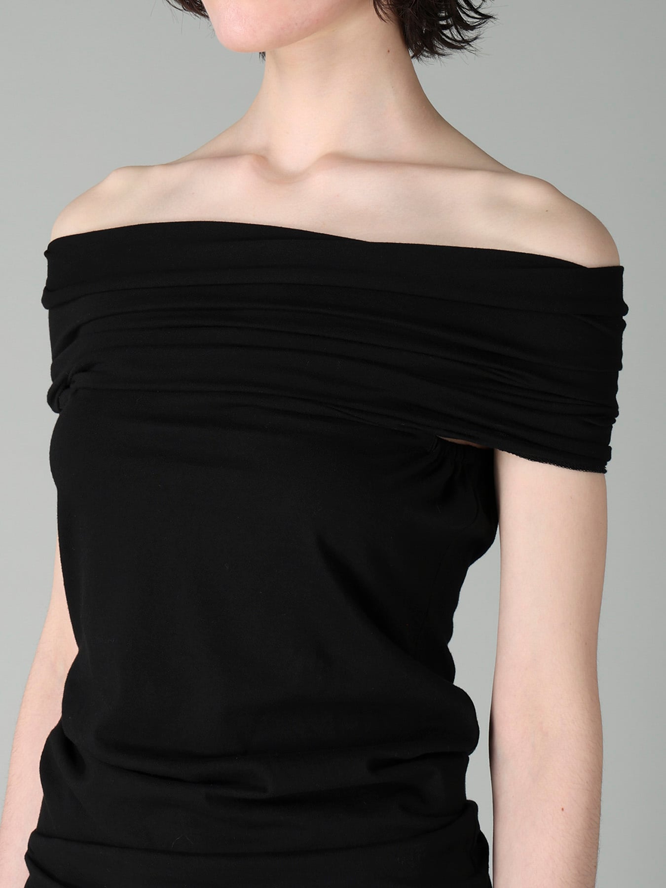 30/-COTTON SINGLE JERSEY OFF-SHOULDER TOP