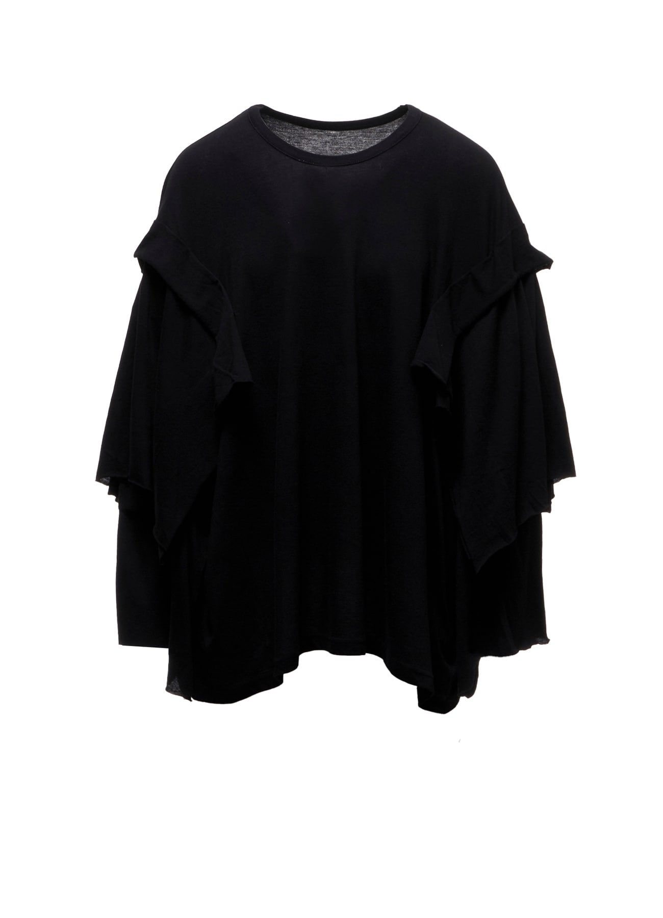 40/-COTTON SINGLE JERSEY DRAPED LONG SLV T