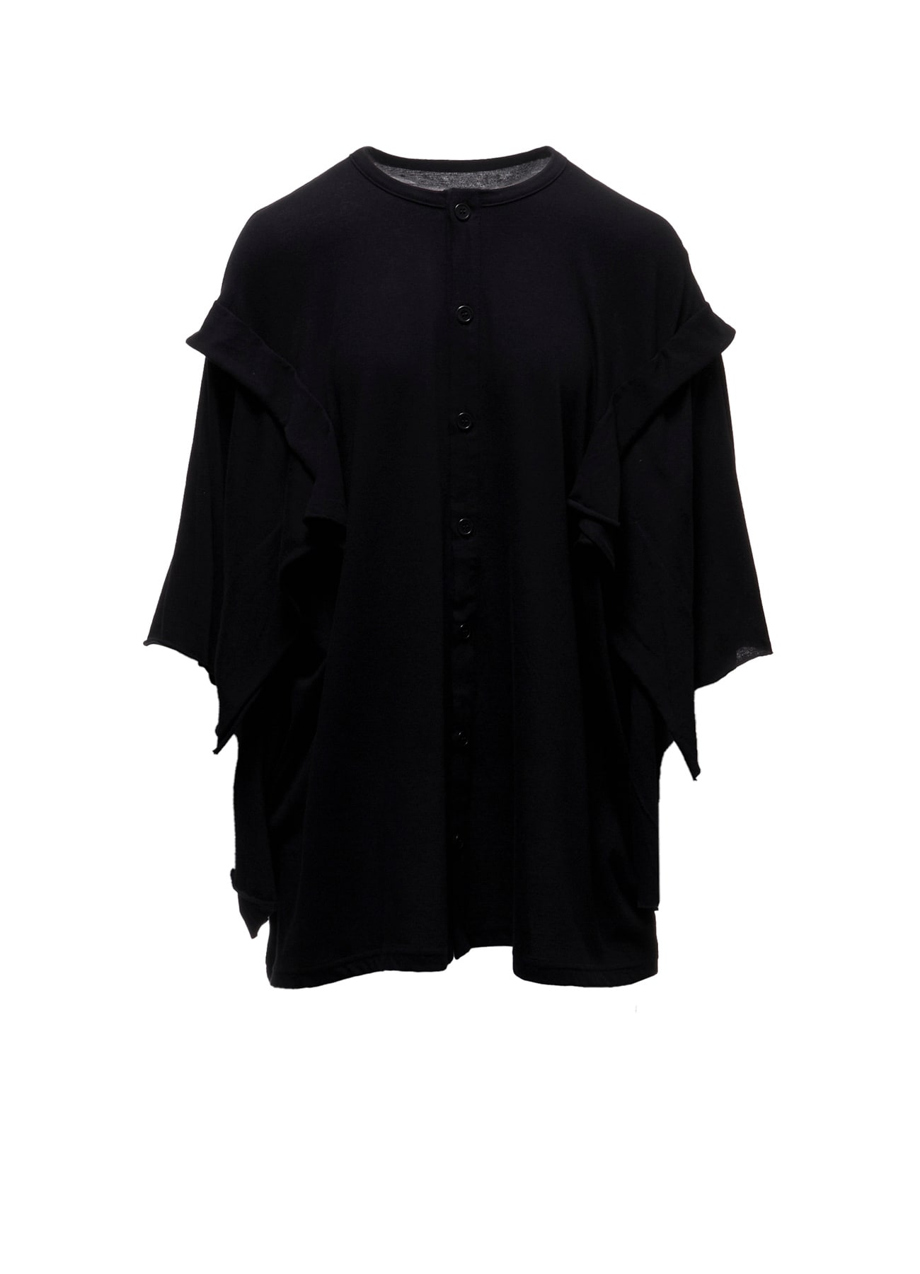 40/-COTTON SINGLE JERSEY DRAPED CARDIGAN