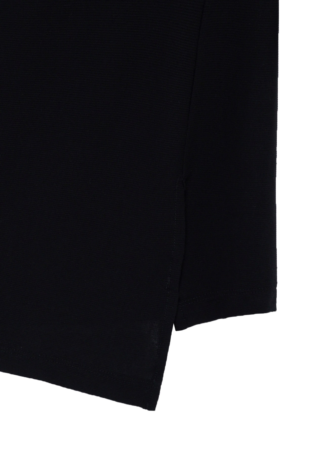 HIGH TWISTED RIB WAIST GATHERED LONG SLV T
