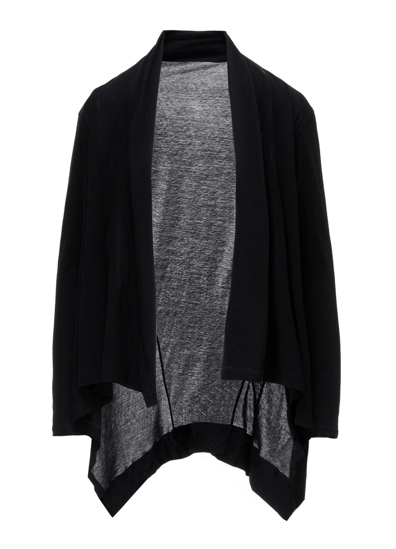 HIGH TWISTED SINGLE JERSEY SHOULDER GUSSET CARDIGAN