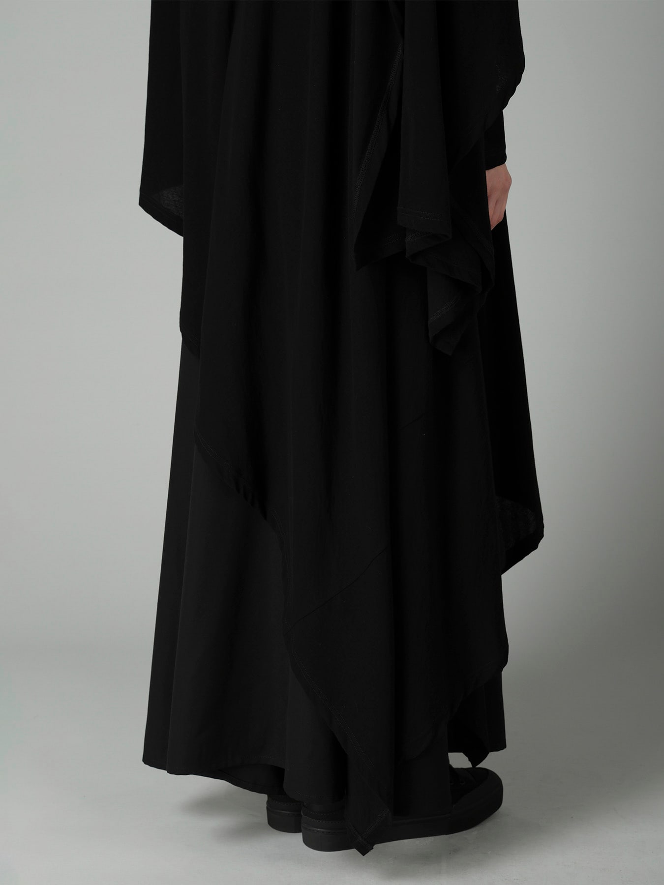 HIGH TWISTED SINGLE JERSEY DRAPED LONG CARDIGAN