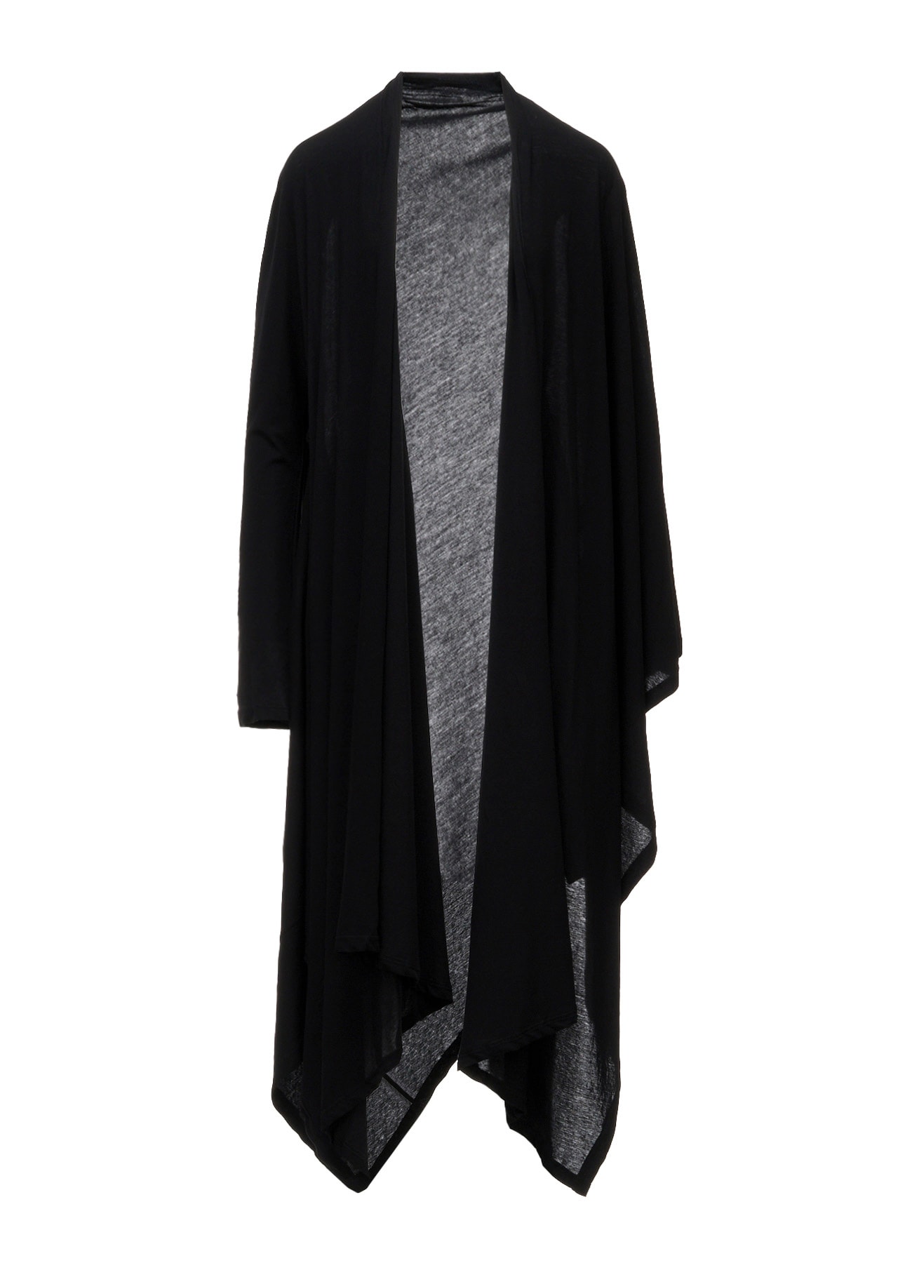 HIGH TWISTED SINGLE JERSEY DRAPED LONG CARDIGAN