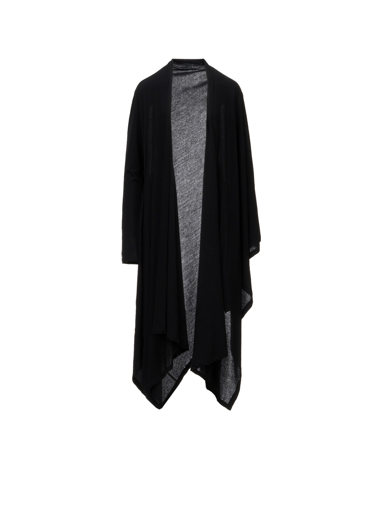 HIGH TWISTED SINGLE JERSEY DRAPED LONG CARDIGAN