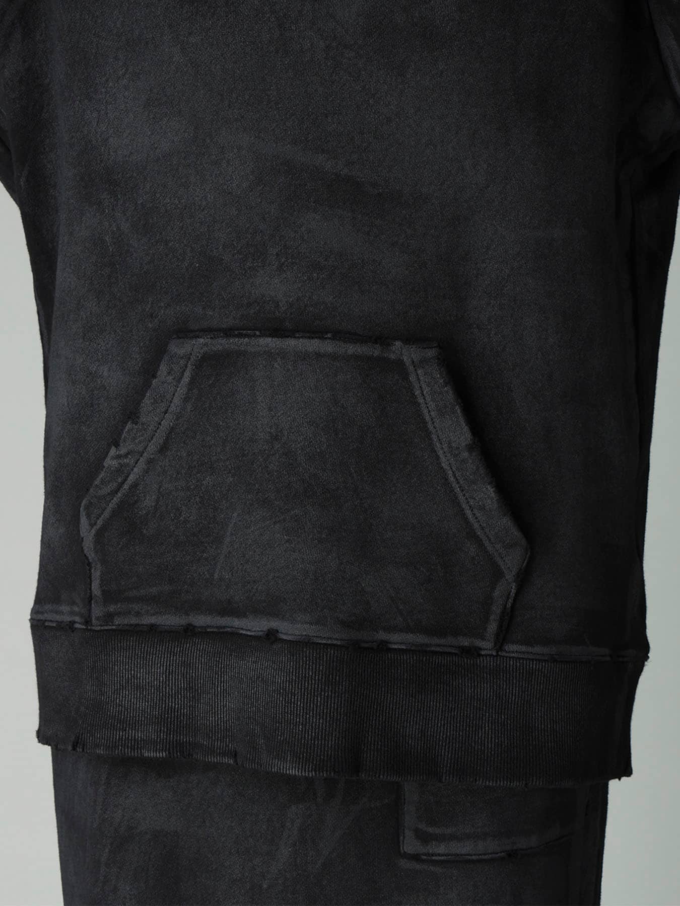 FRENCH TERRY DAMAGED HOODIE