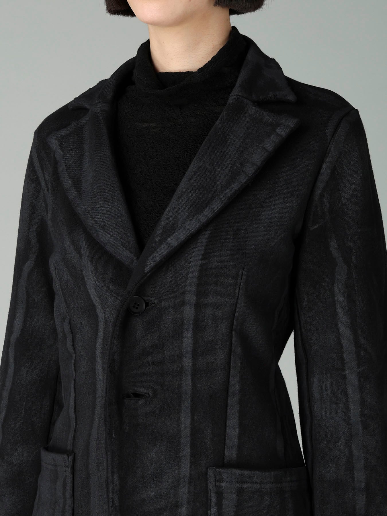 FRENCH TERRY DAMAGED JACKET