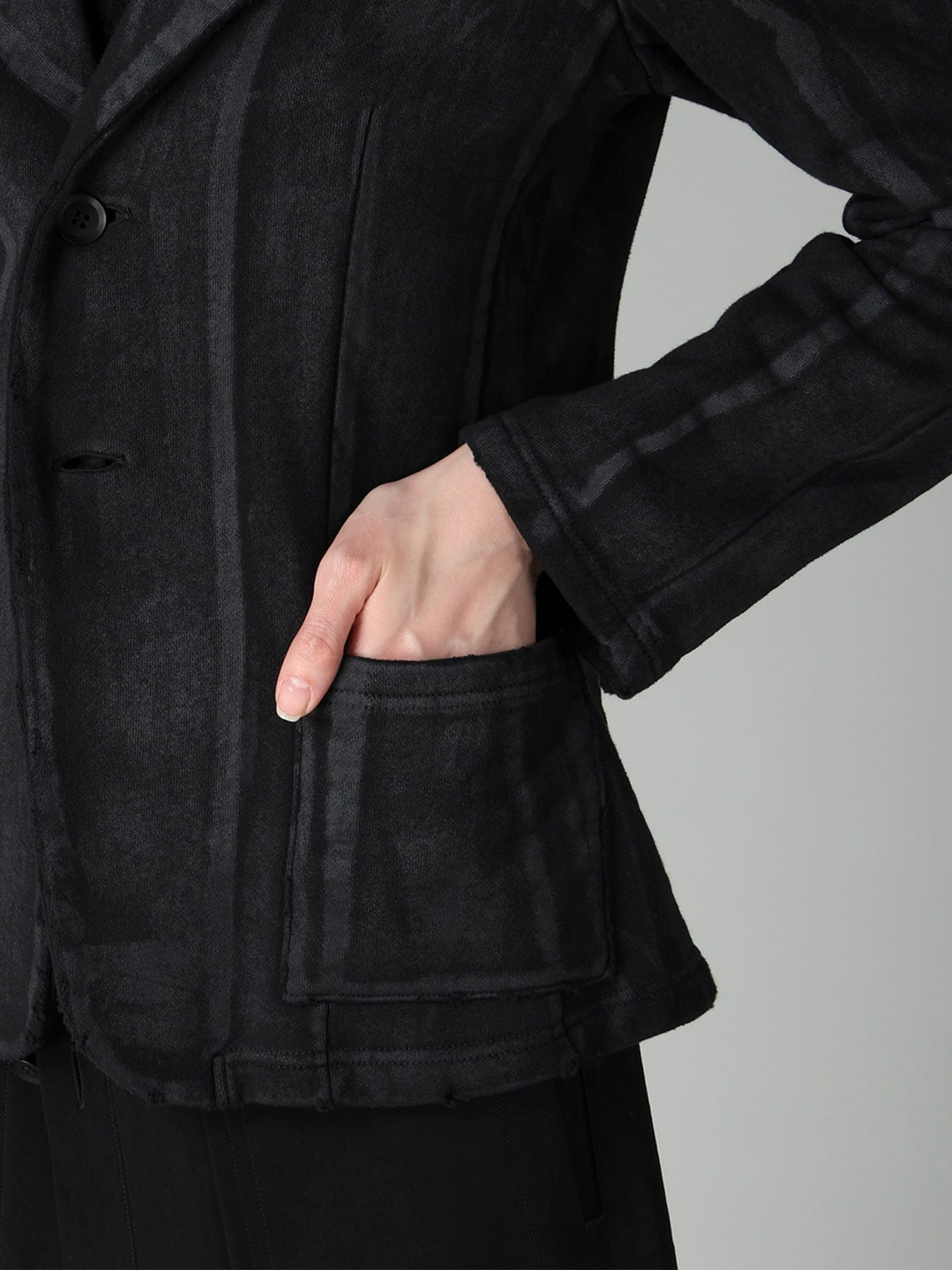 FRENCH TERRY DAMAGED JACKET