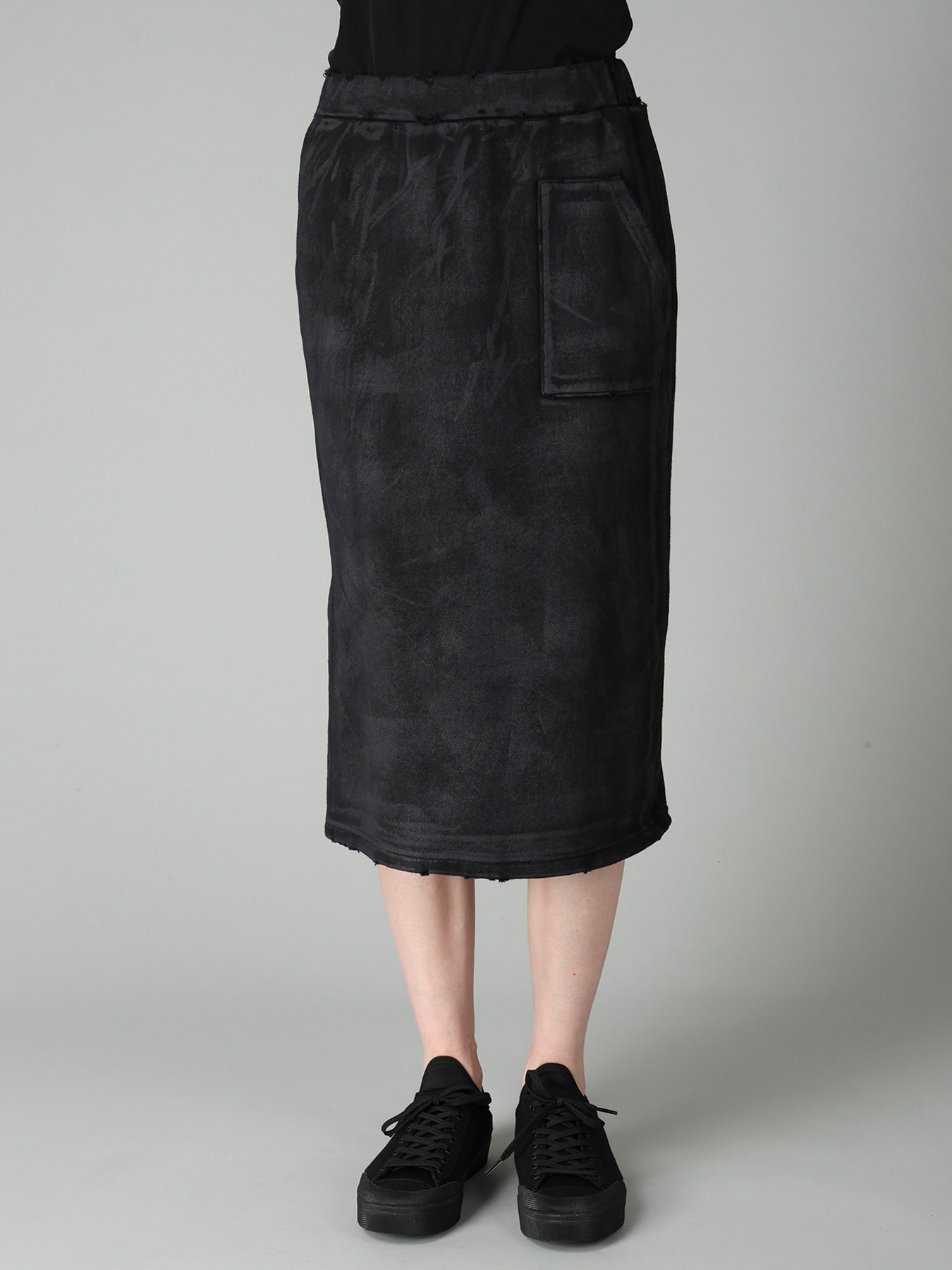 FRENCH TERRY DAMAGED SKIRT