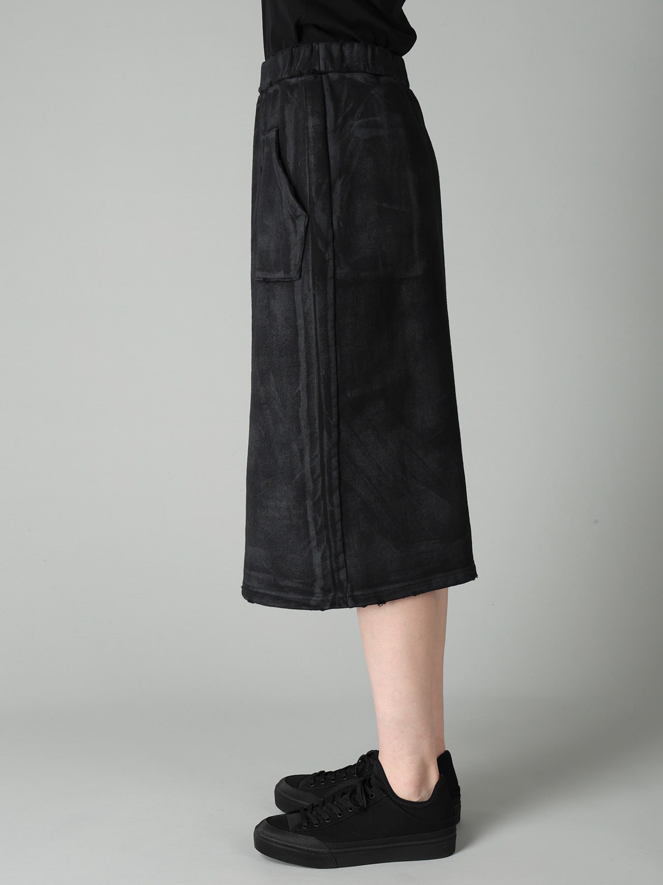 FRENCH TERRY DAMAGED SKIRT