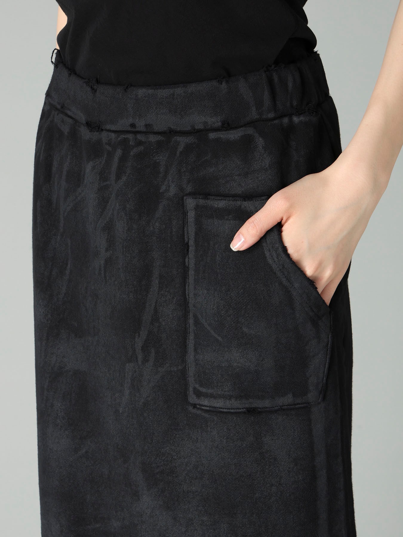 FRENCH TERRY DAMAGED SKIRT