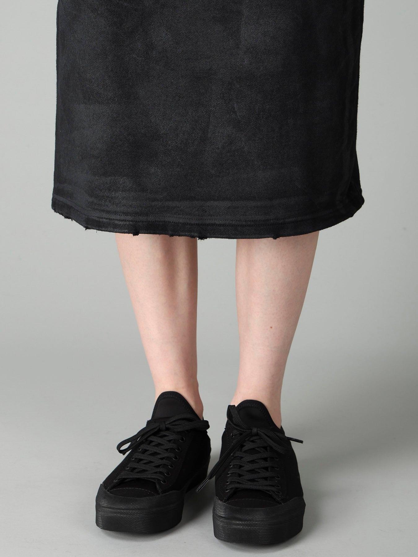 FRENCH TERRY DAMAGED SKIRT