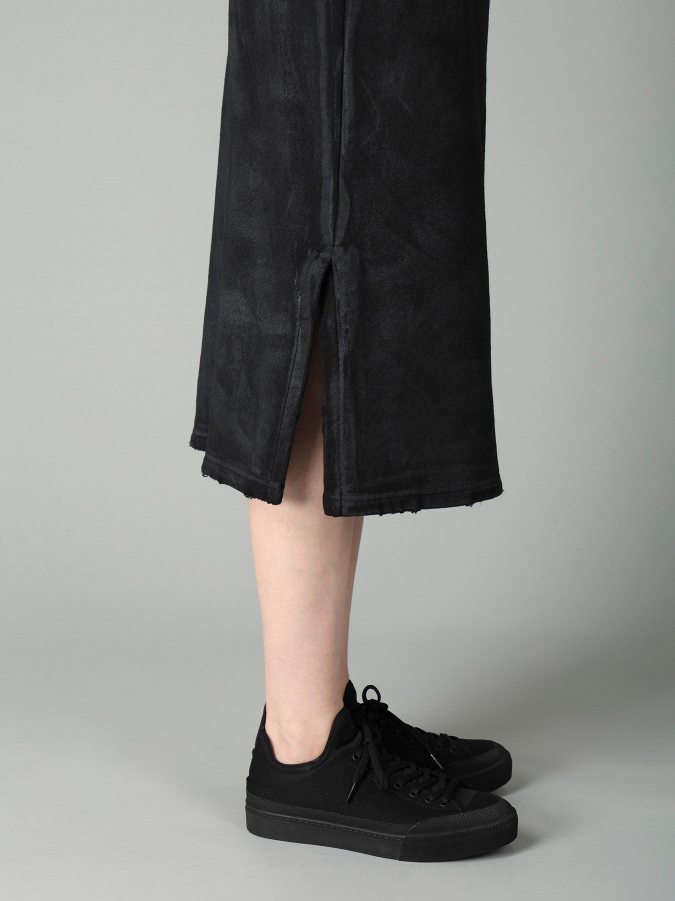 FRENCH TERRY DAMAGED SKIRT