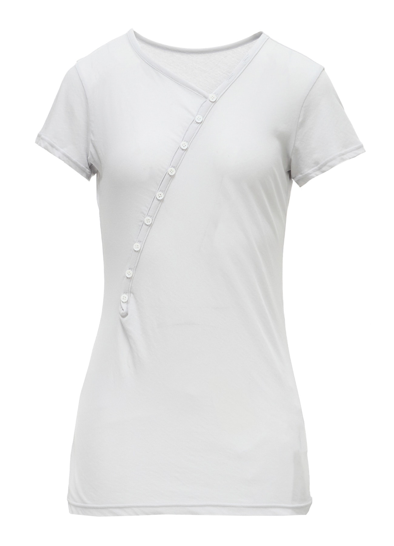 HIGH TWISTED SINGLE JERSEY DIGONAL BUTTON SHORT SLV T
