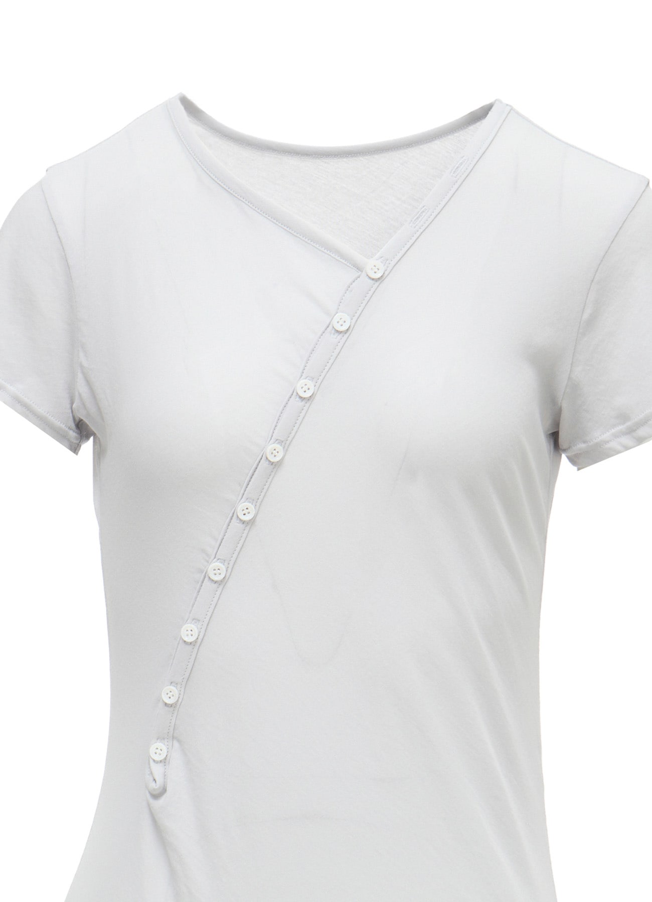 HIGH TWISTED SINGLE JERSEY DIGONAL BUTTON SHORT SLV T