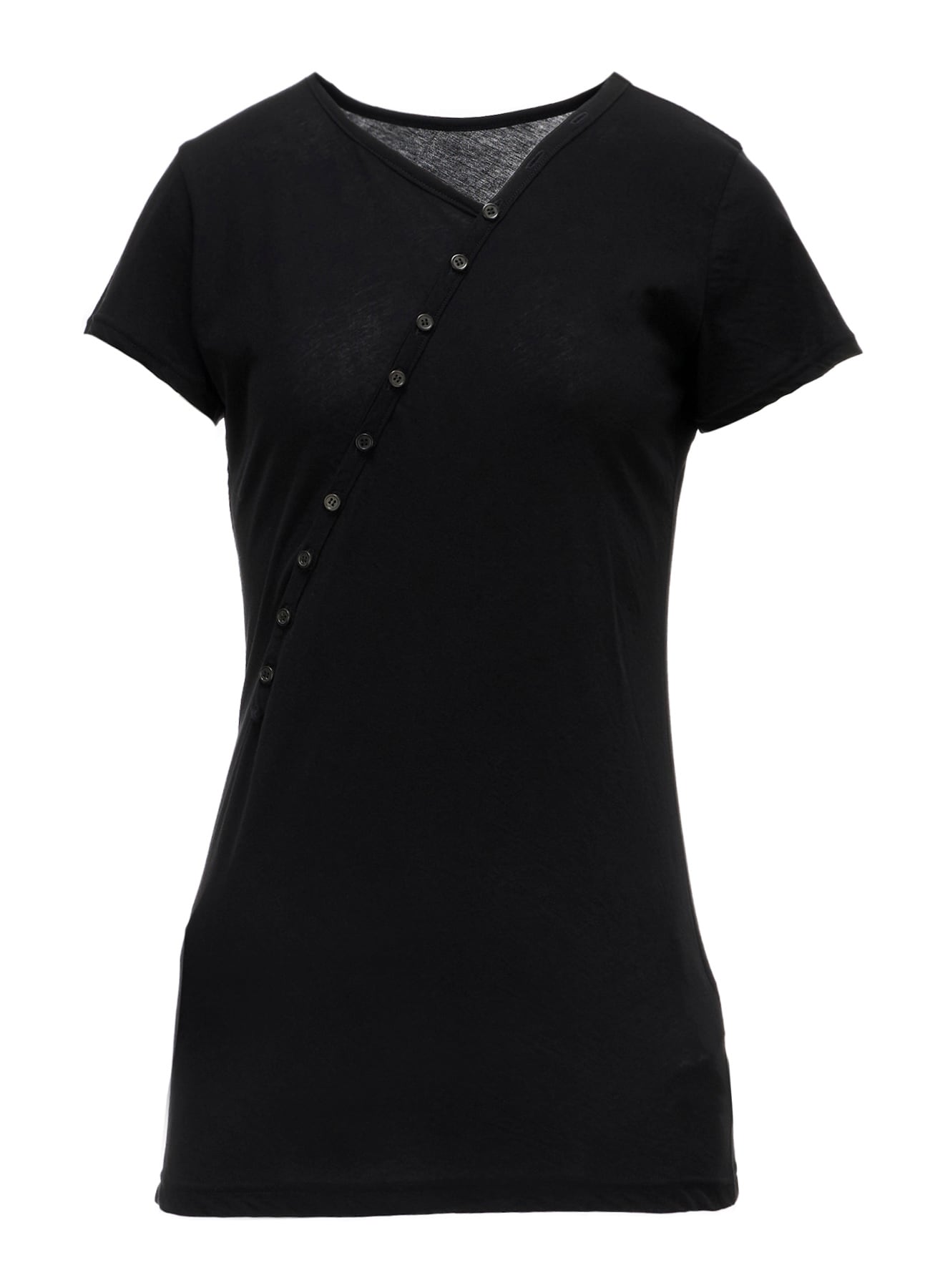 HIGH TWISTED SINGLE JERSEY DIGONAL BUTTON SHORT SLV T