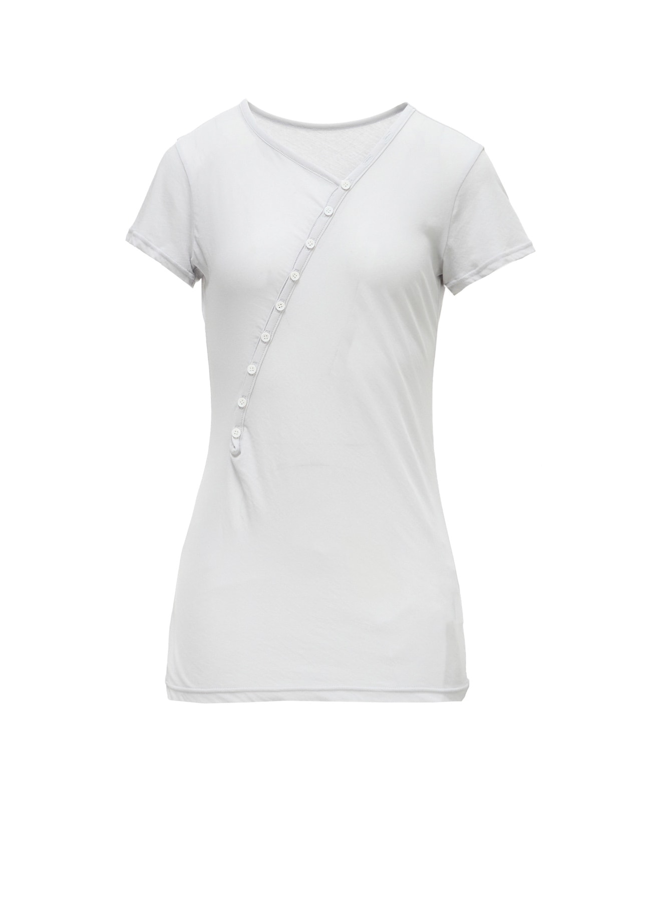 HIGH TWISTED SINGLE JERSEY DIGONAL BUTTON SHORT SLV T