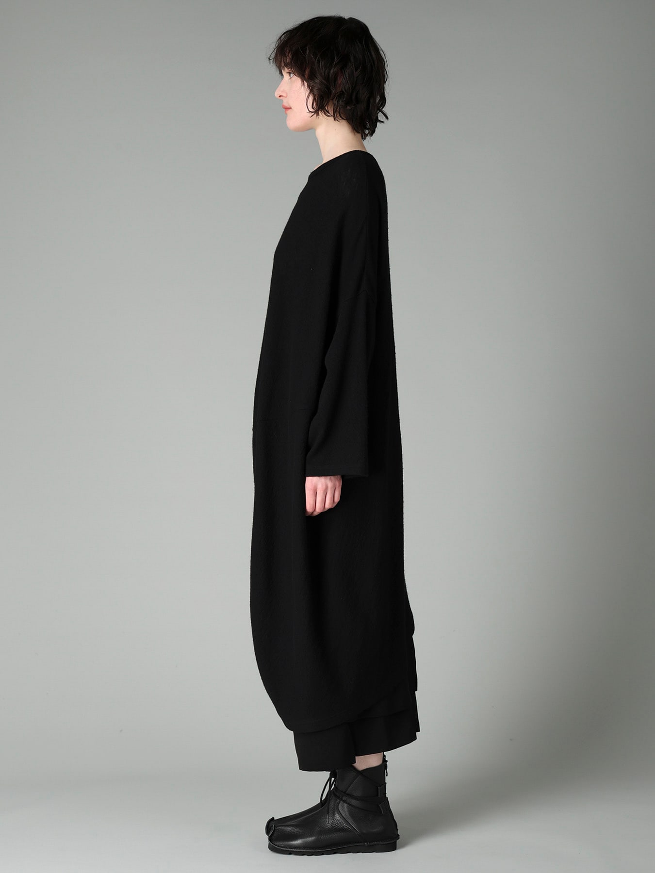 AIRY SPUN LIGHT MILLED DRAPED DRESS