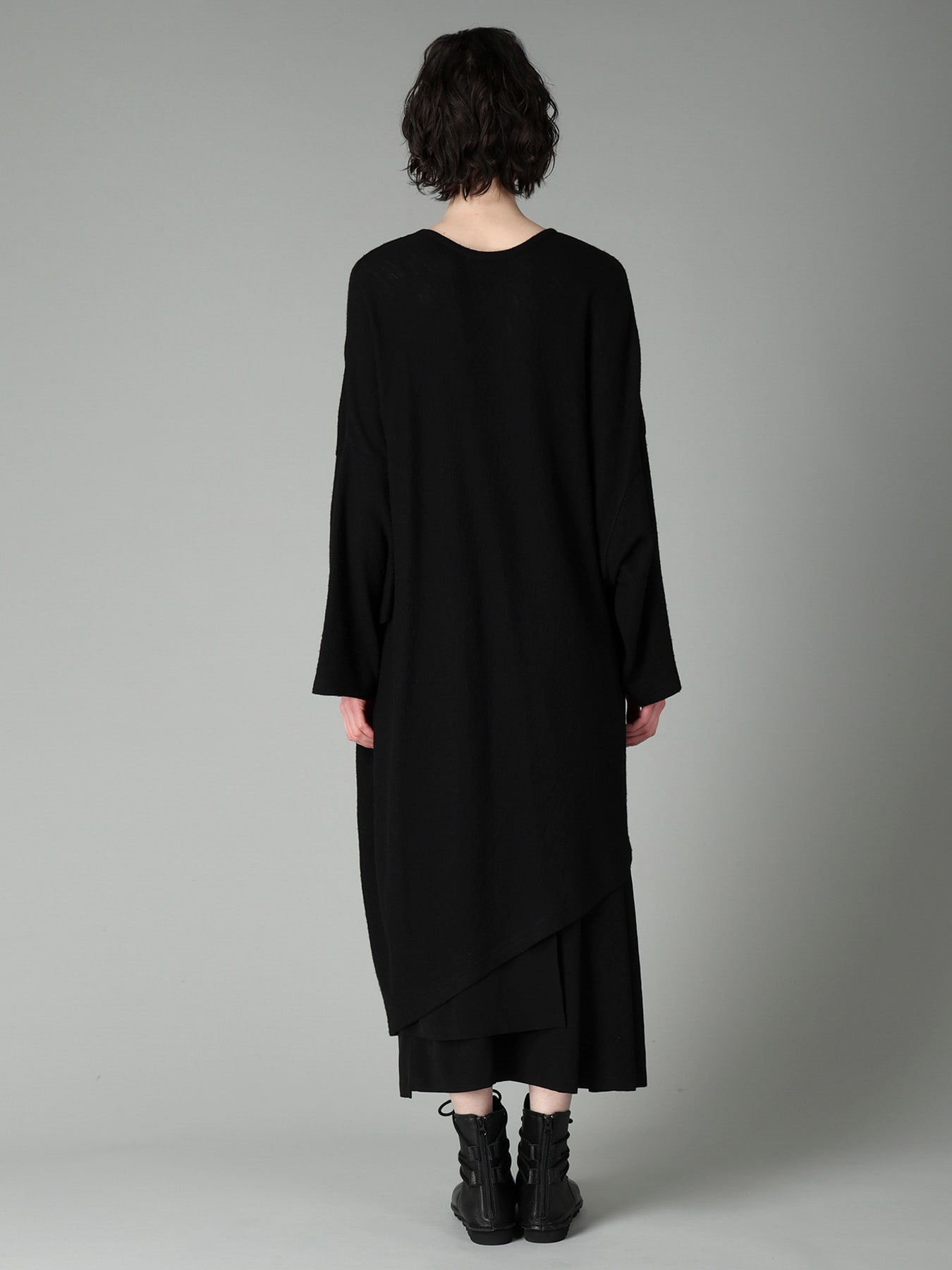 AIRY SPUN LIGHT MILLED DRAPED DRESS