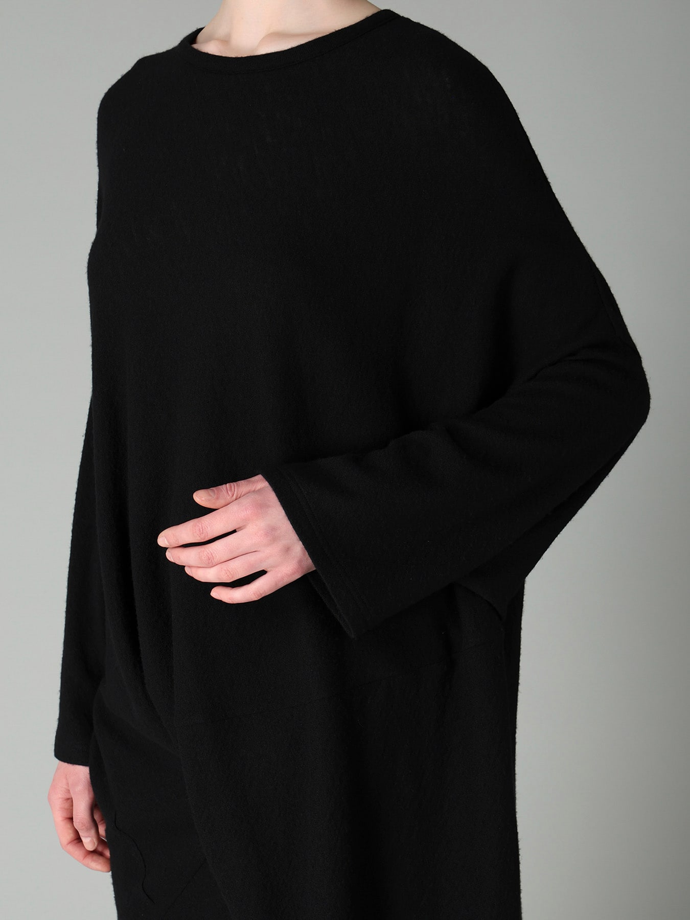 AIRY SPUN LIGHT MILLED DRAPED DRESS