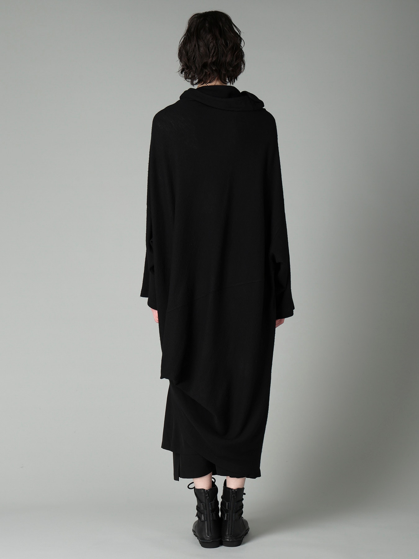 AIRY SPUN LIGHT MILLED DIAGONAL BUTTON COAT