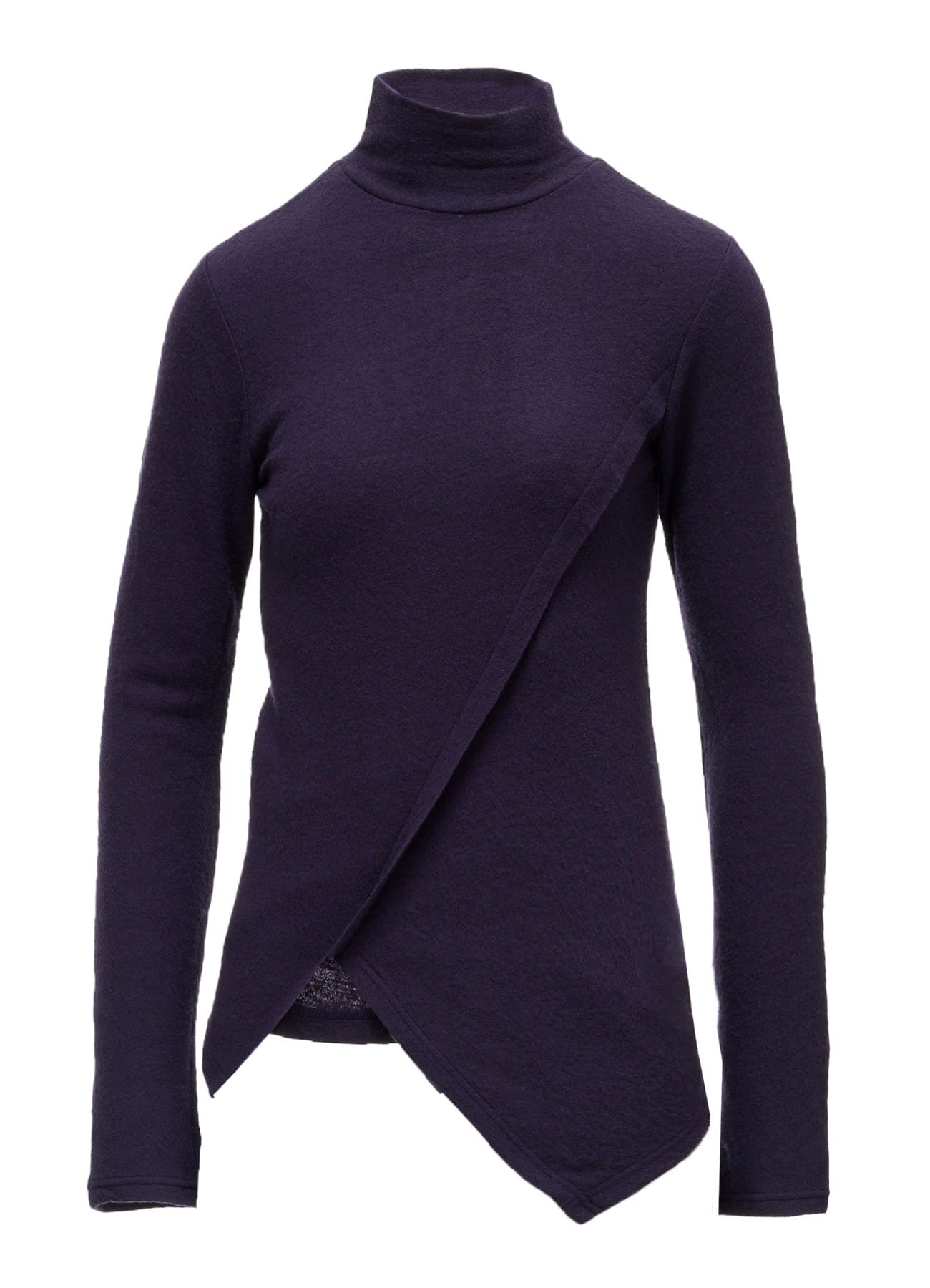 AIRY SPUN LIGHT MILLED CROSS HIGH NECK T