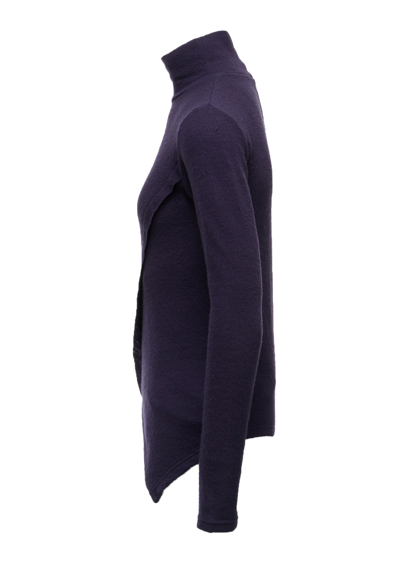 AIRY SPUN LIGHT MILLED CROSS HIGH NECK T