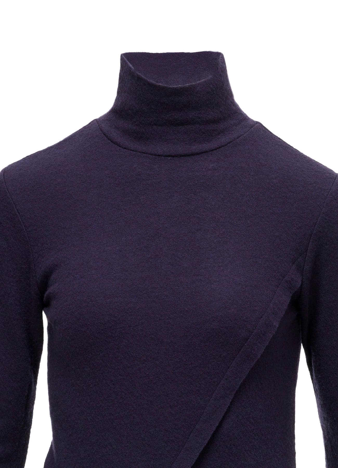 AIRY SPUN LIGHT MILLED CROSS HIGH NECK T