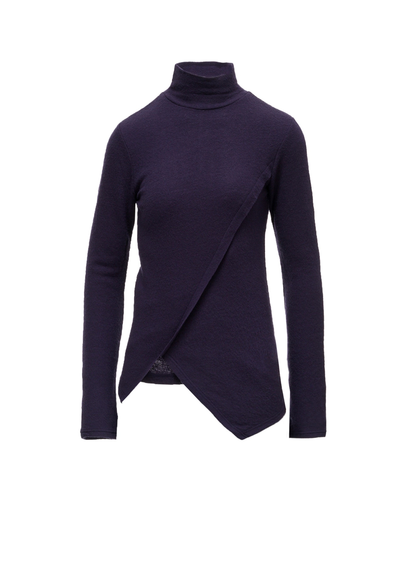 AIRY SPUN LIGHT MILLED CROSS HIGH NECK T