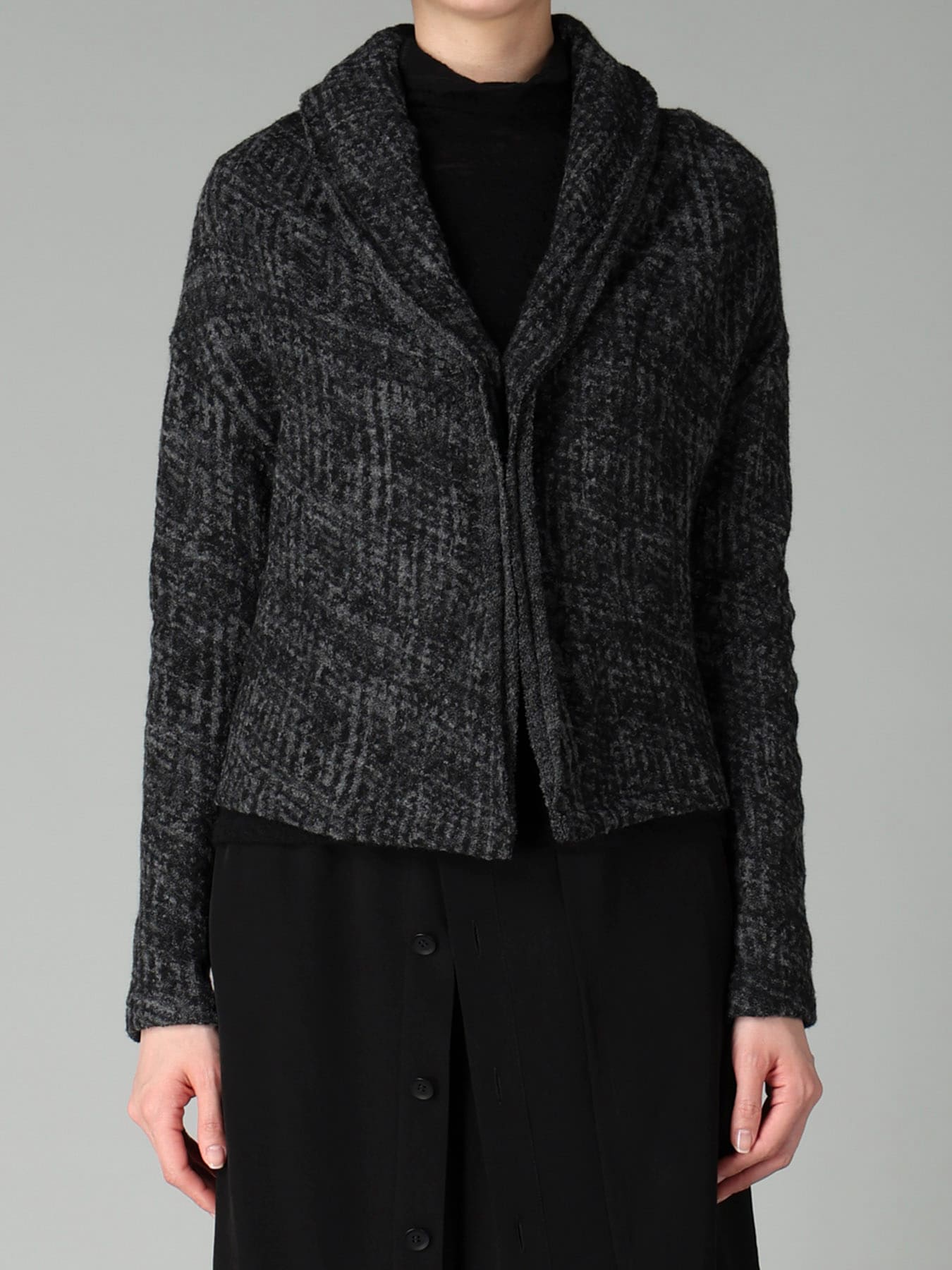 MILLING GLEN CHECK JQ DRAPED CARDIGAN