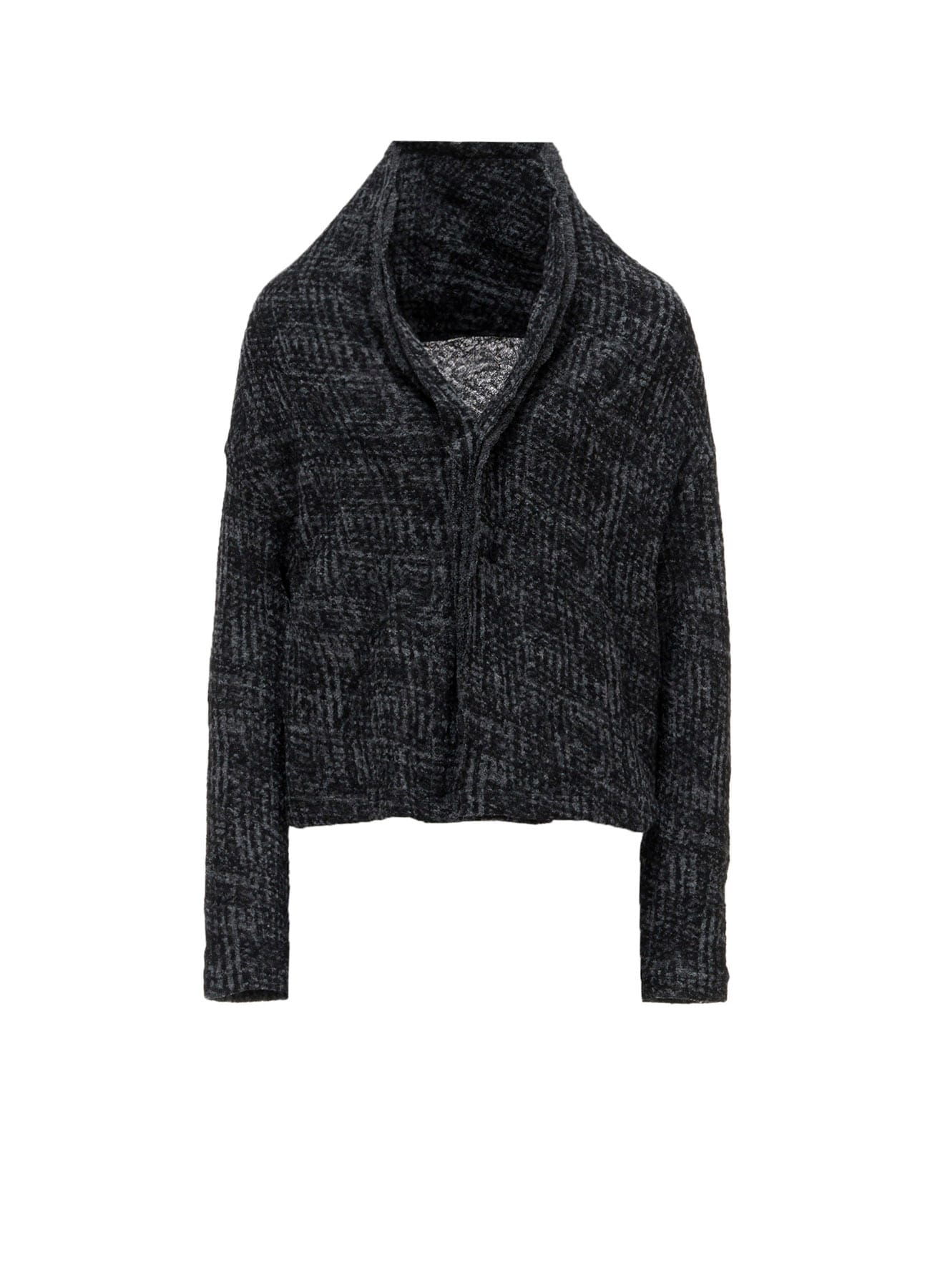 MILLING GLEN CHECK JQ DRAPED CARDIGAN