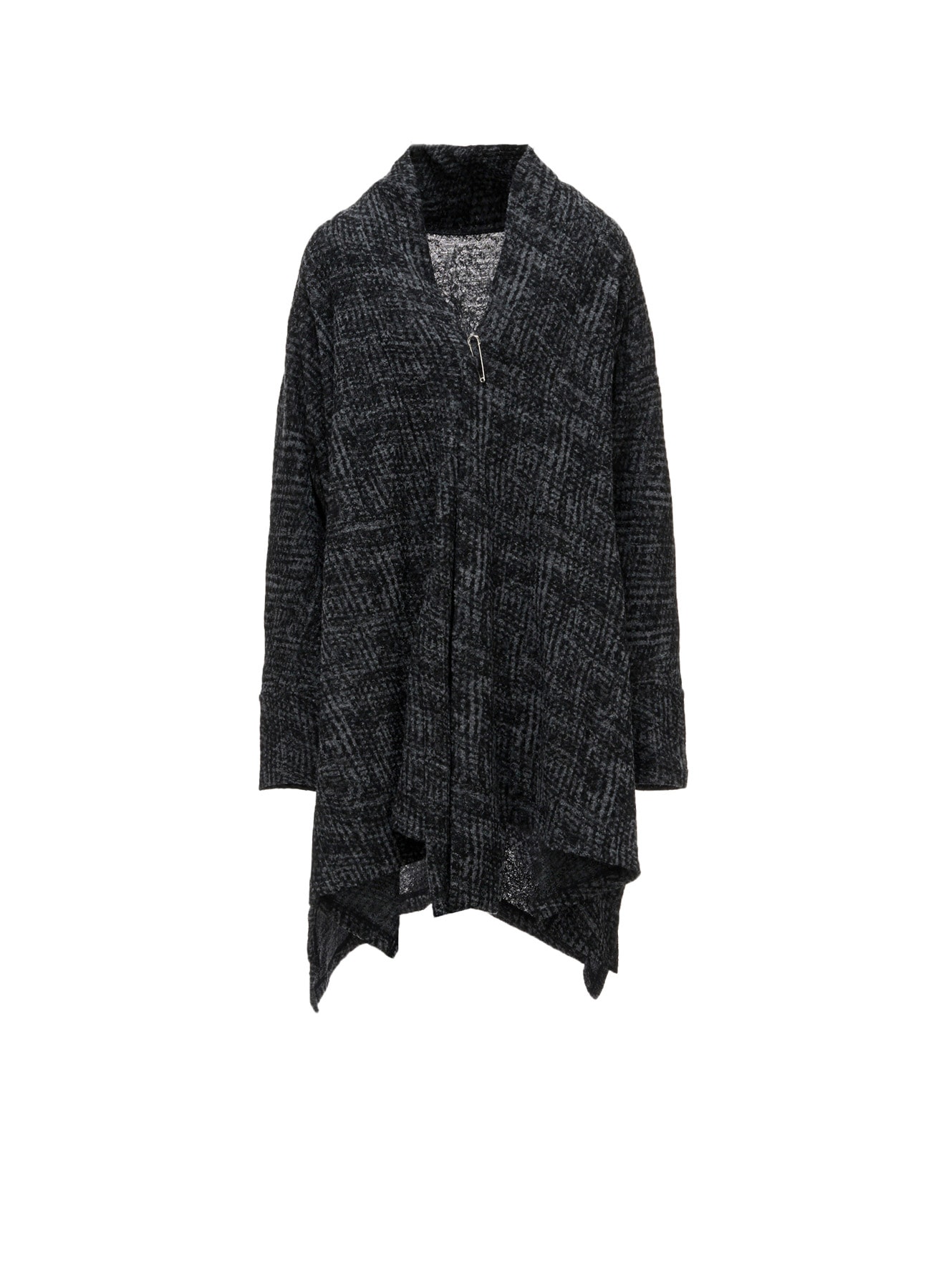 MILLING GLEN CHECK JQ DRAPED LONG CARDIGAN