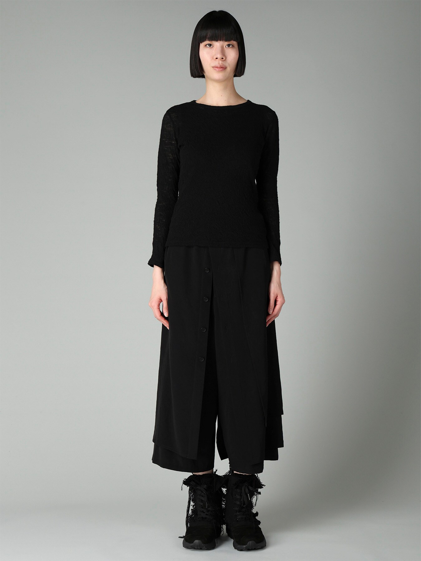 LINKS JACQUARD CREWNECK T