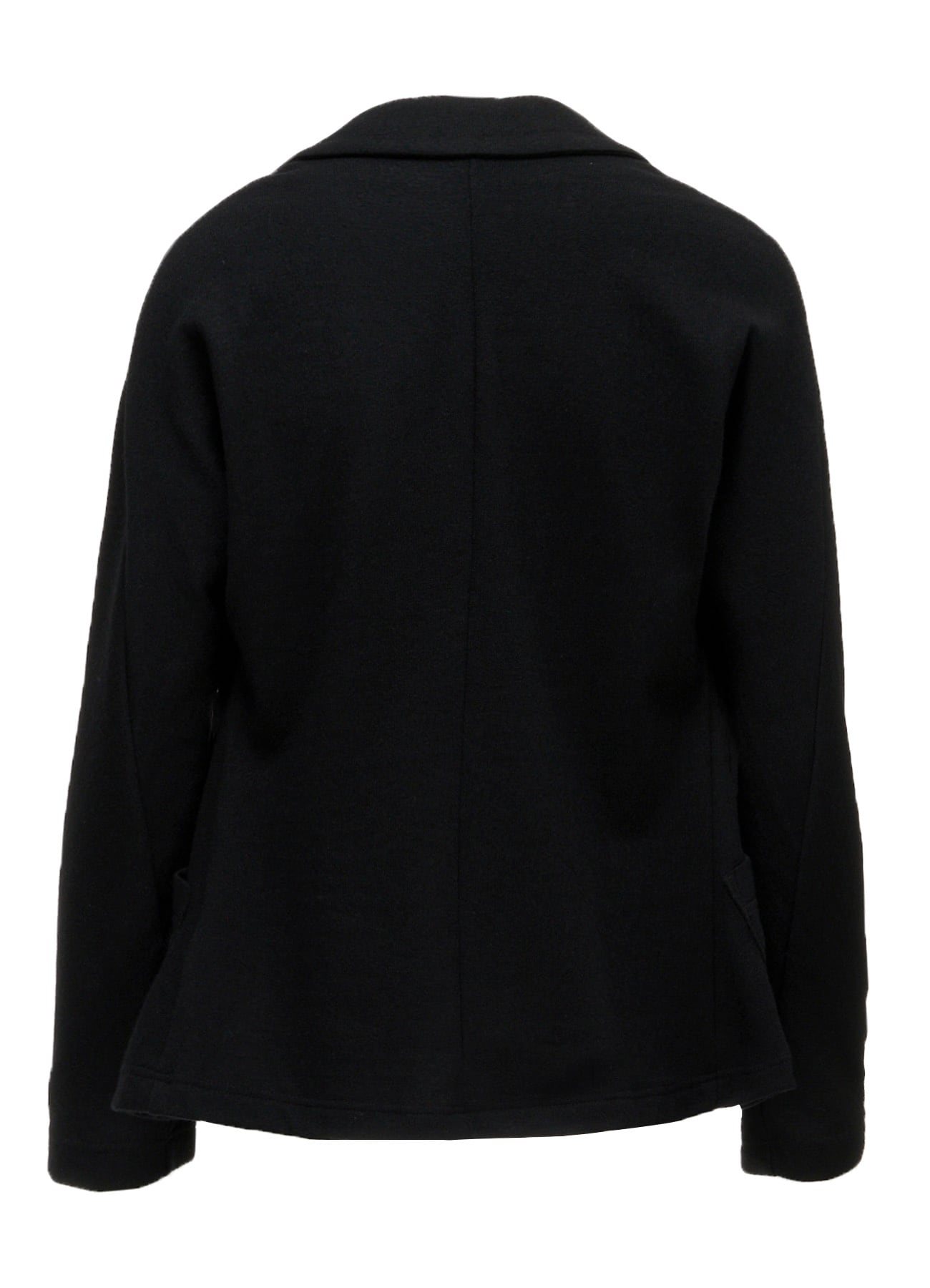 WOOLEN SINGLE JERSEY FLARE JACKET(S Black): Yohji Yamamoto｜THE
