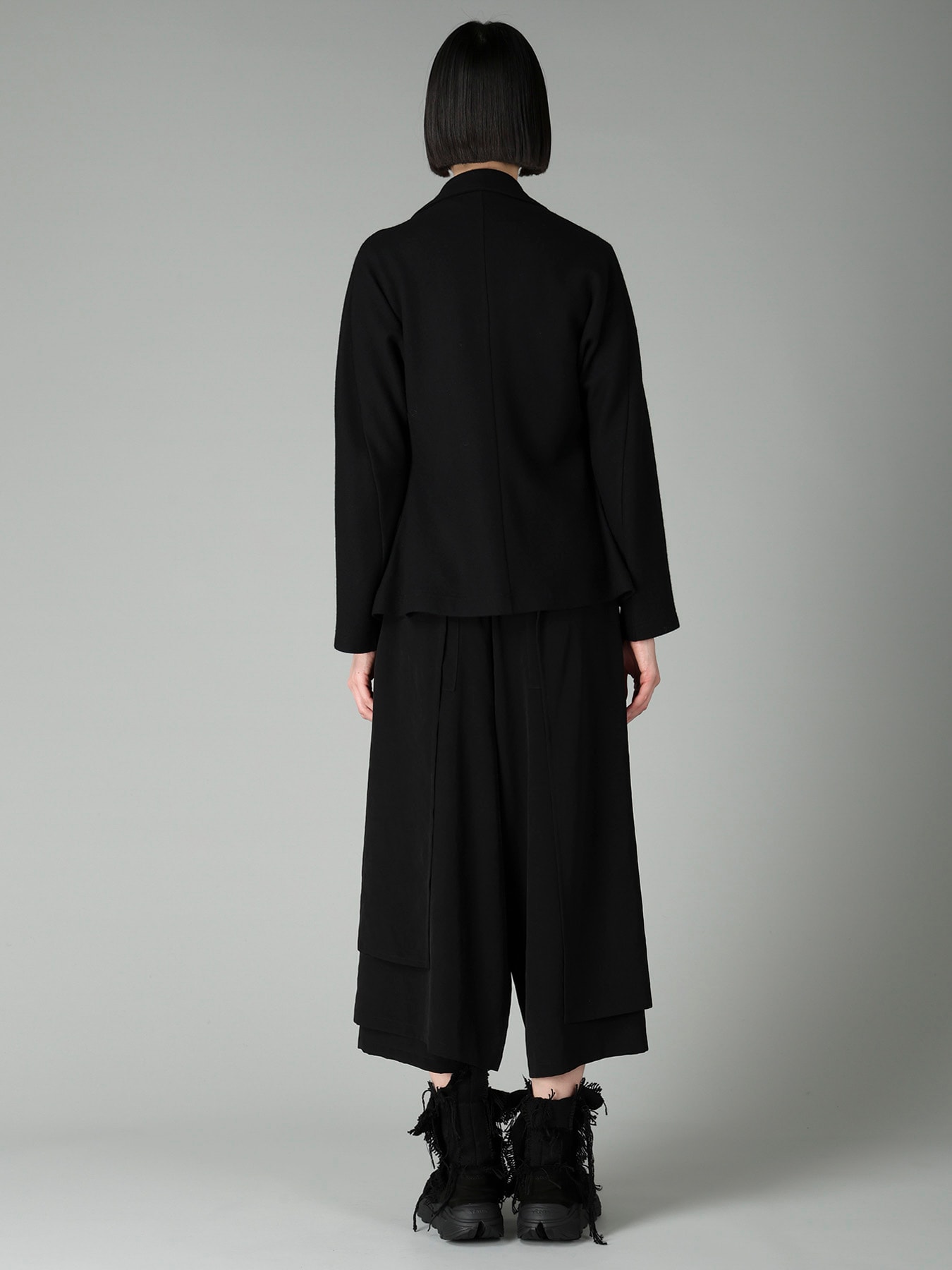 WOOLEN SINGLE JERSEY FLARE JACKET