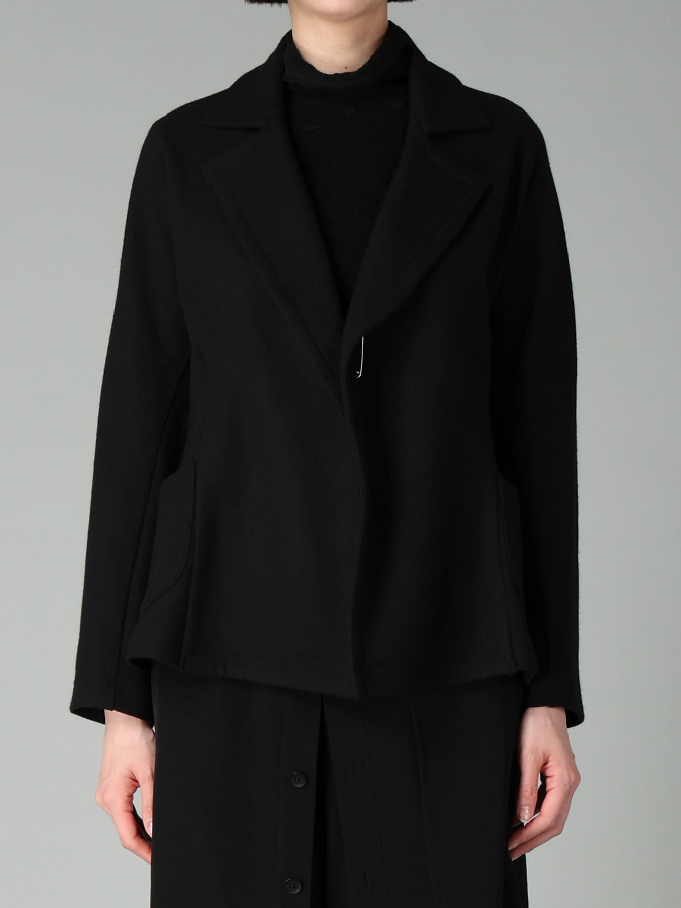 WOOLEN SINGLE JERSEY FLARE JACKET