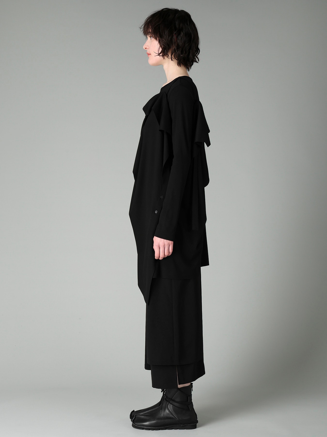 WOOL SMOOTH INTERLOCK STRAP LAYERED T